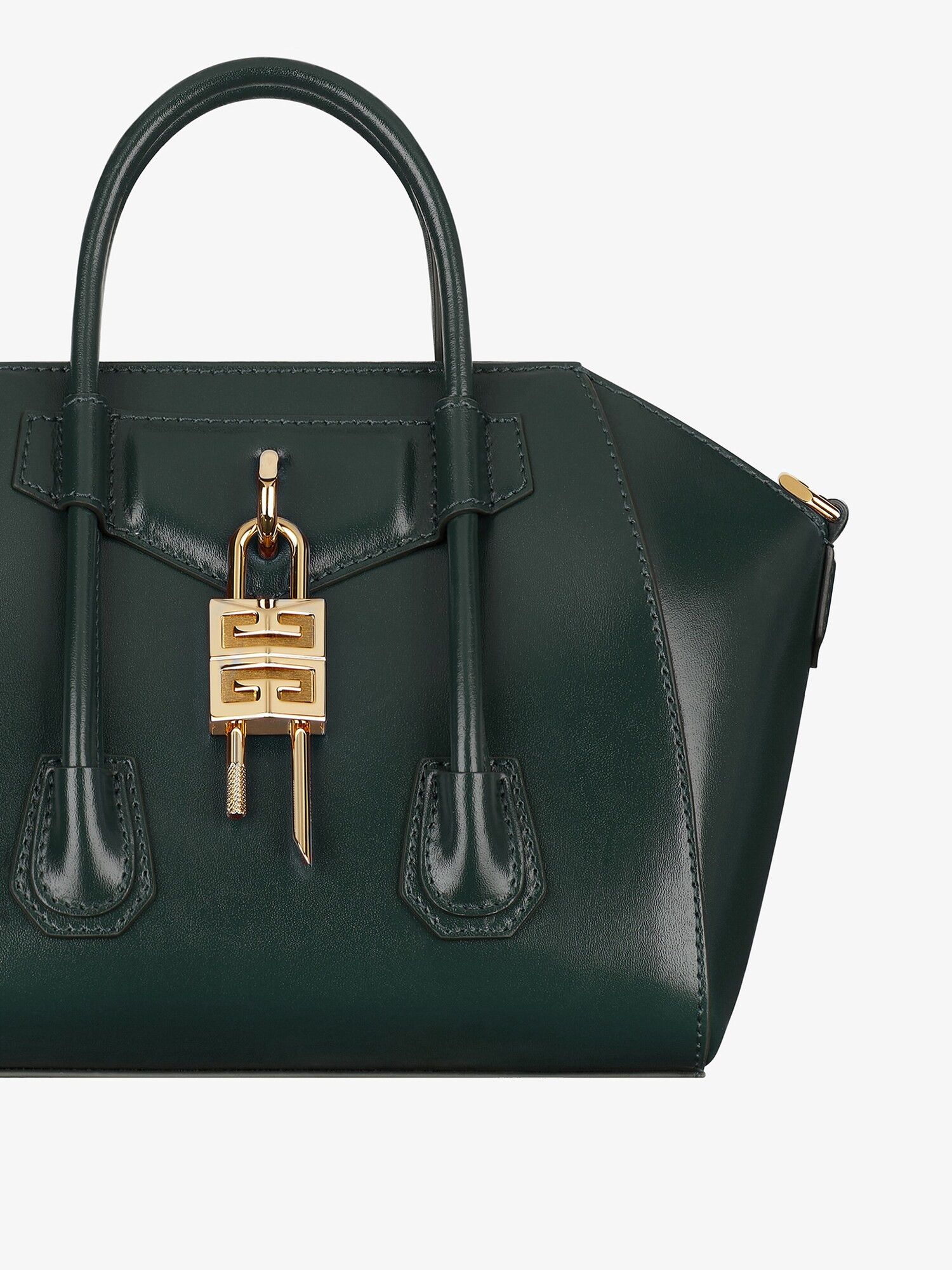 Givenchy o1srvl11e0725 Size: OS / Antigona Lock-Mini Bag in Green Size ONE SIZE - 4 Thumbnail