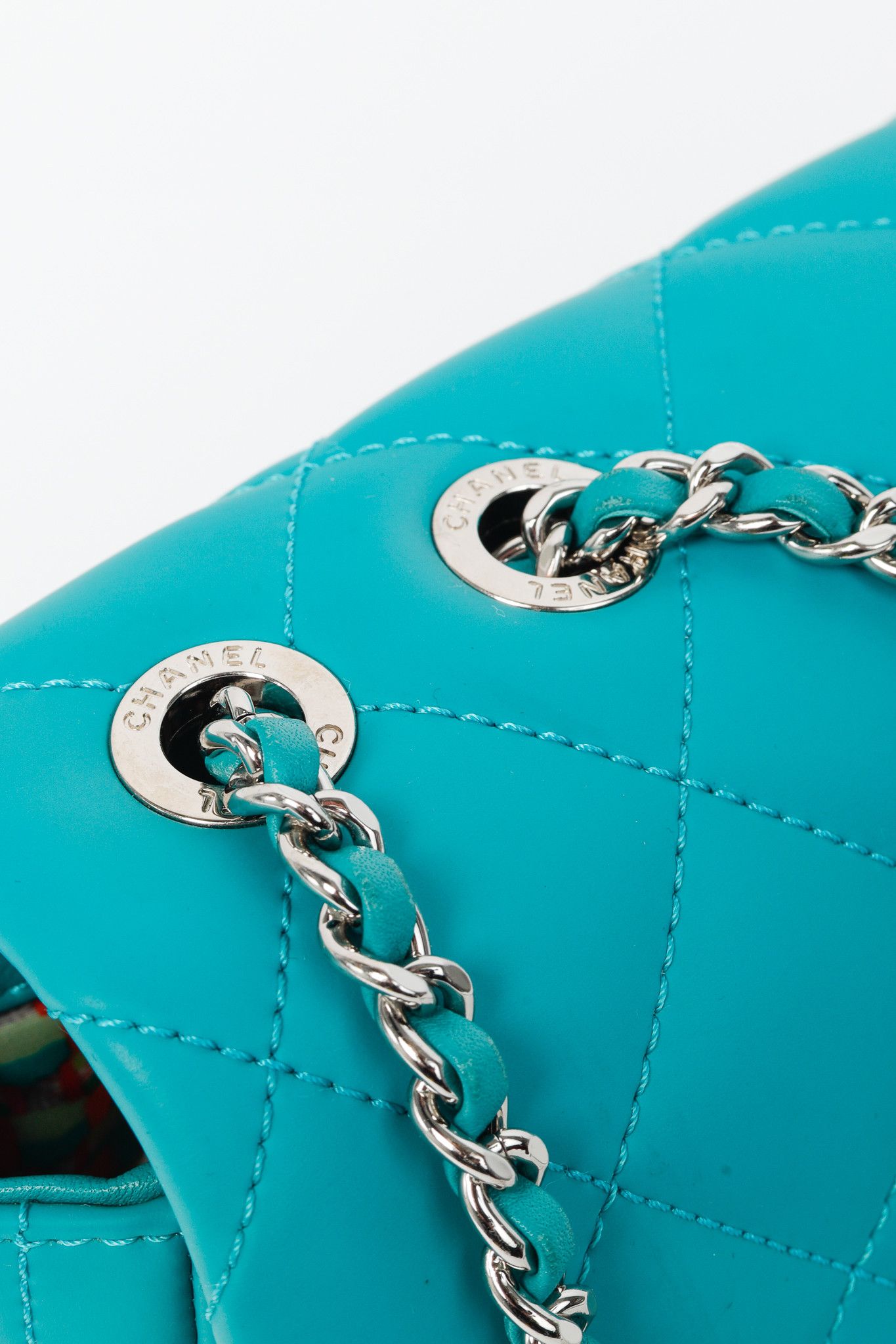 Chanel Chanel Teal Paris-Seoul Medium Lambskin Coco Rain Flap Bag Size ONE SIZE - 8 Thumbnail