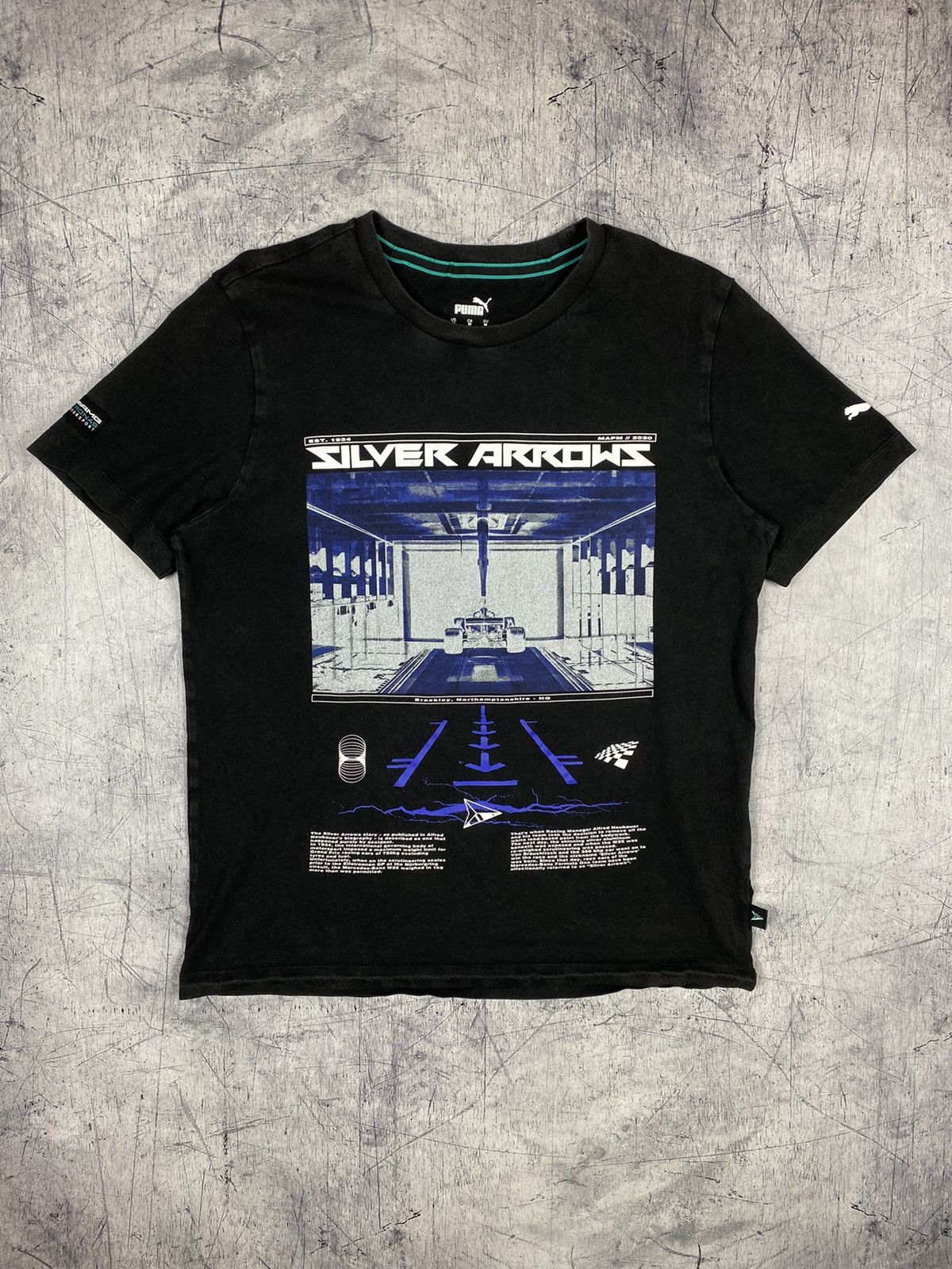 Puma Puma Mercedes Benz AMG Petronas Silver Arrows Racing Tee Size US M / EU 48-50 / 2 - 2 Thumbnail