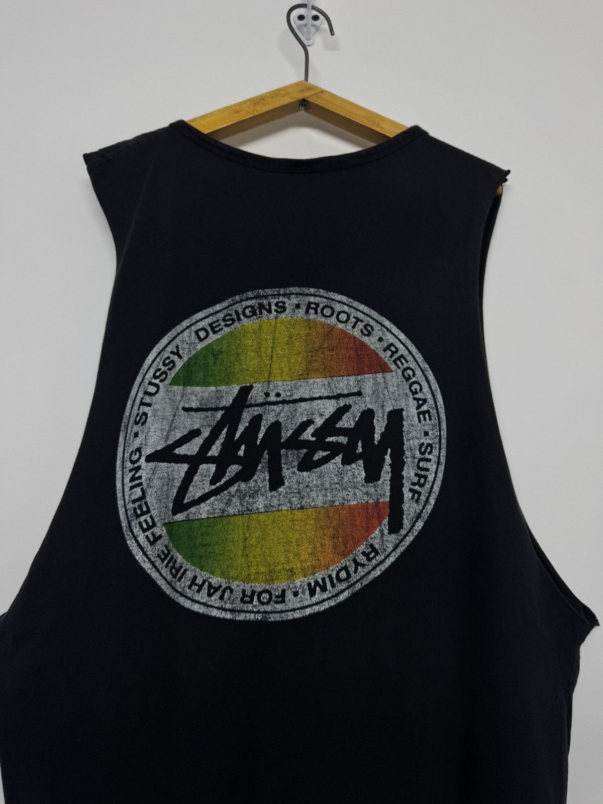 Stussy Vintage Y2k Stussy Spell Out Big Logo Tank Top 00’s Size US L / EU 52-54 / 3 - 2 Thumbnail