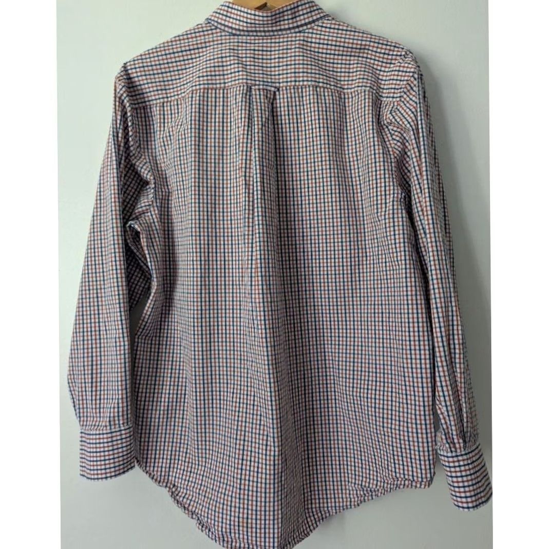 Izod IZOD Blue Orange Tattersall Check Cotton Long Sleeve Button Down Shirt Mens L Size US L / EU 52-54 / 3 - 3 Thumbnail