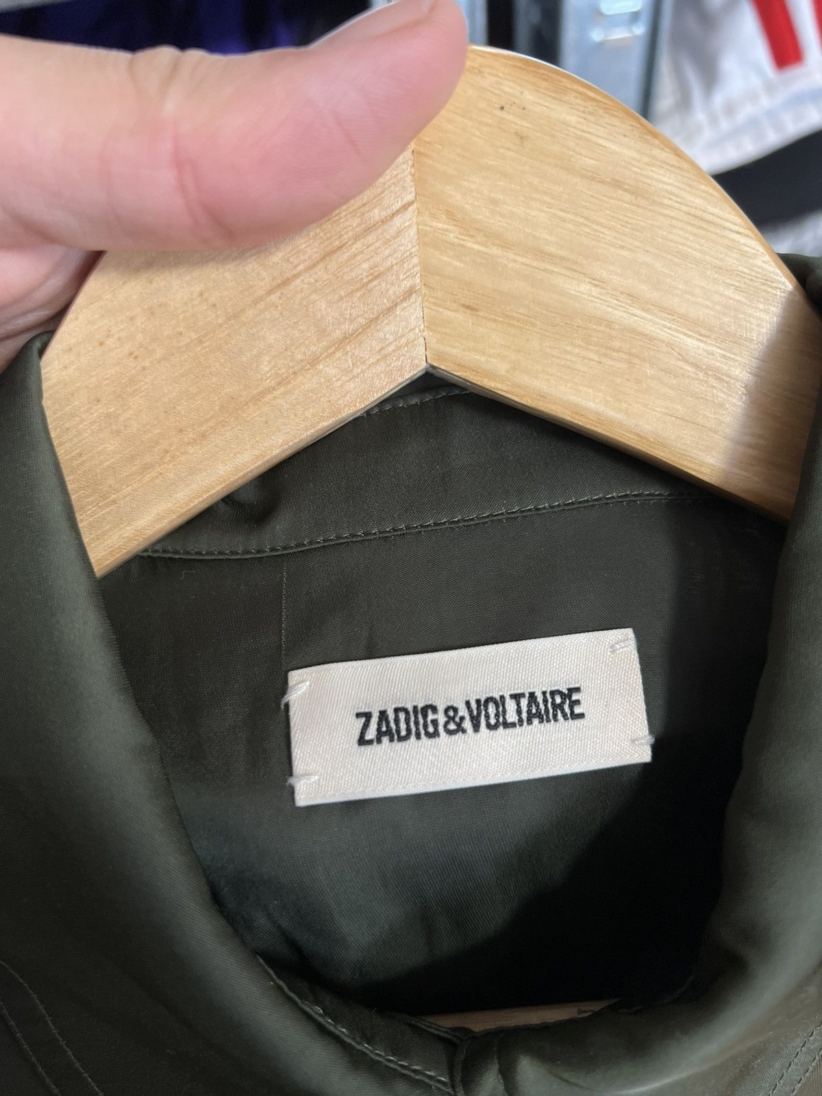 Vintage × Zadig & Voltaire Zadig & Voltaire Button Dress Roa Satin Khaki Blouse Size S Size S / US 4 / IT 40 - 6 Thumbnail