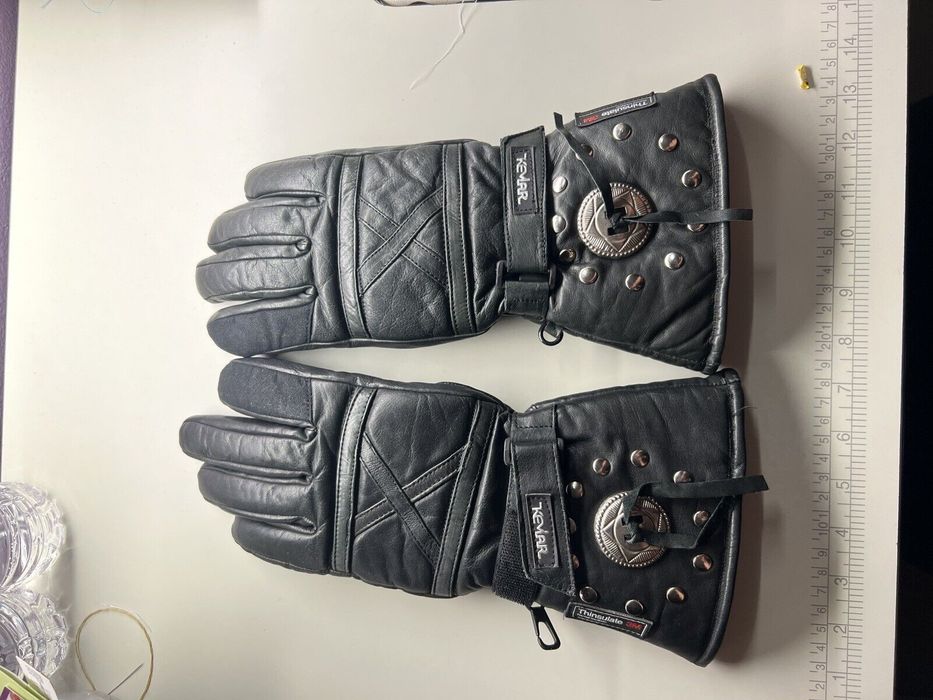 The Unbranded Brand Leather Made With Kevlar Thinsulate 3M Gloves Gear