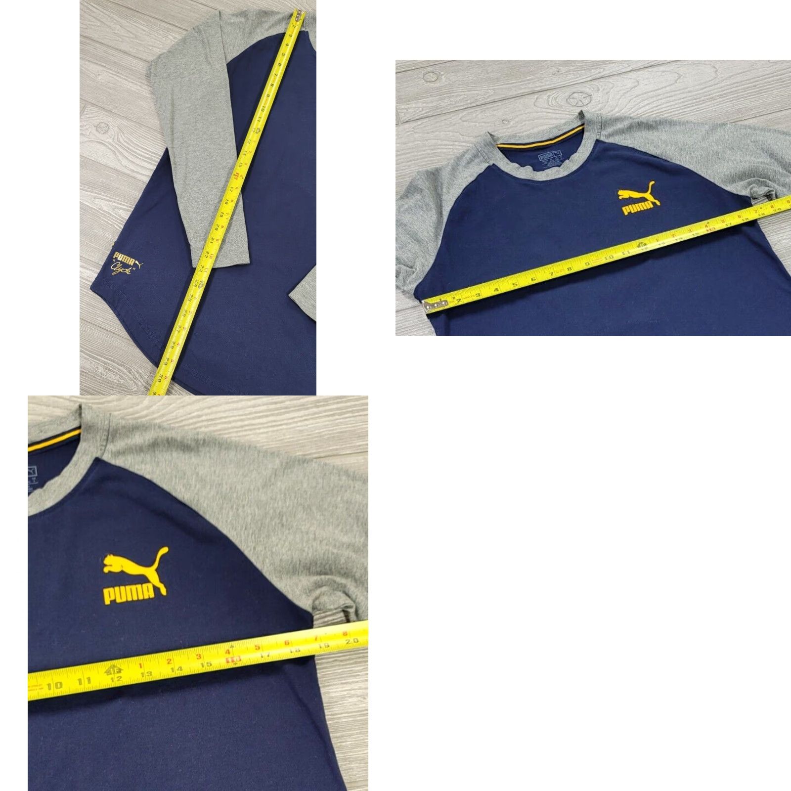Puma PUMA Shirt Adult S Blue Clyde Spell Out Logo Clyde Fly Mens Long Sleeve Size US S / EU 44-46 / 1 - 8 Thumbnail