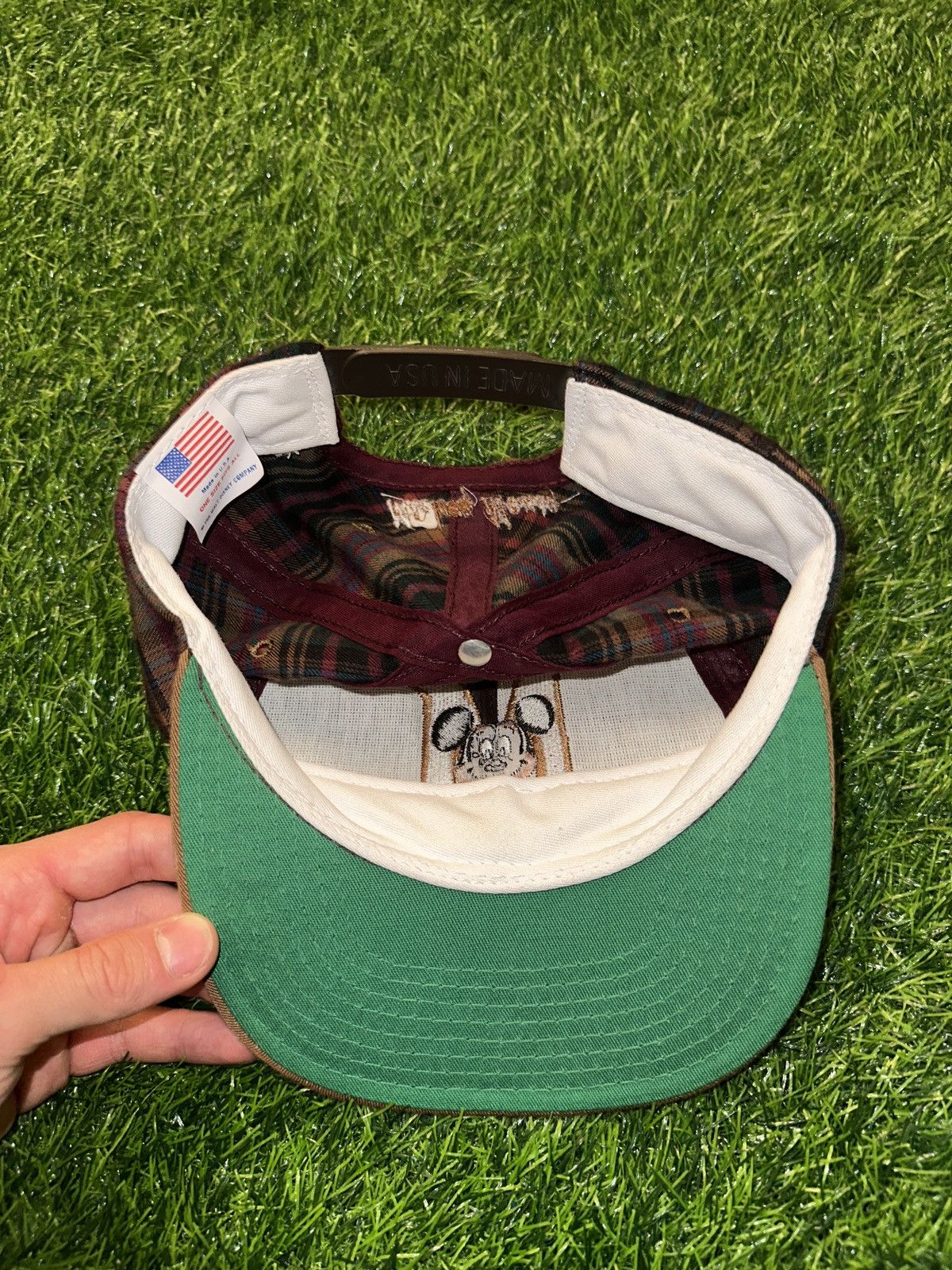 Disney Vintage disney mickey mouse plaid adjustable hat Size ONE SIZE - 5 Thumbnail
