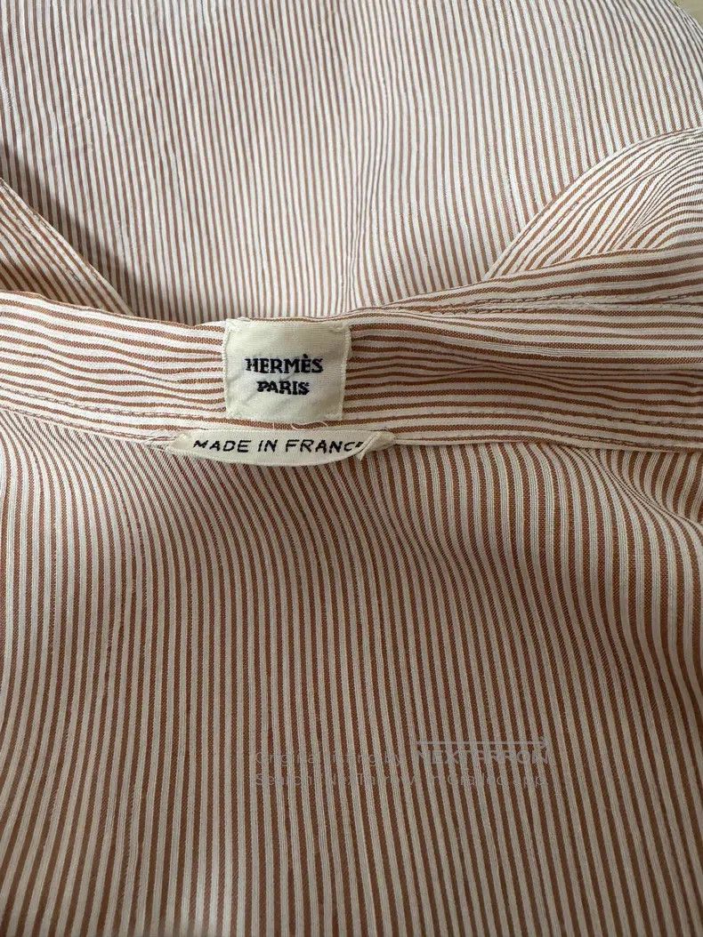 Hermes Hermes Silk shirt with special striped pattern design Size XXS / US 00 / IT 34 - 3 Thumbnail