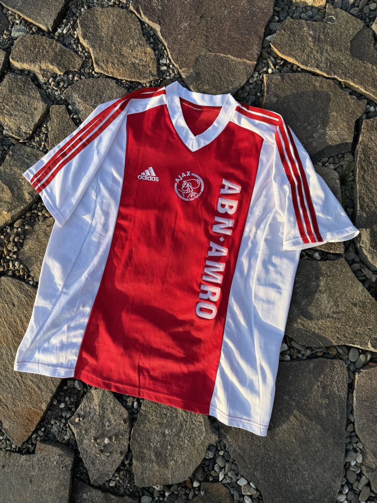 Adidas 2003 Adidas Ajax #10 VanDerVaart vintage soccer jersey Size US L / EU 52-54 / 3 - 2 Thumbnail