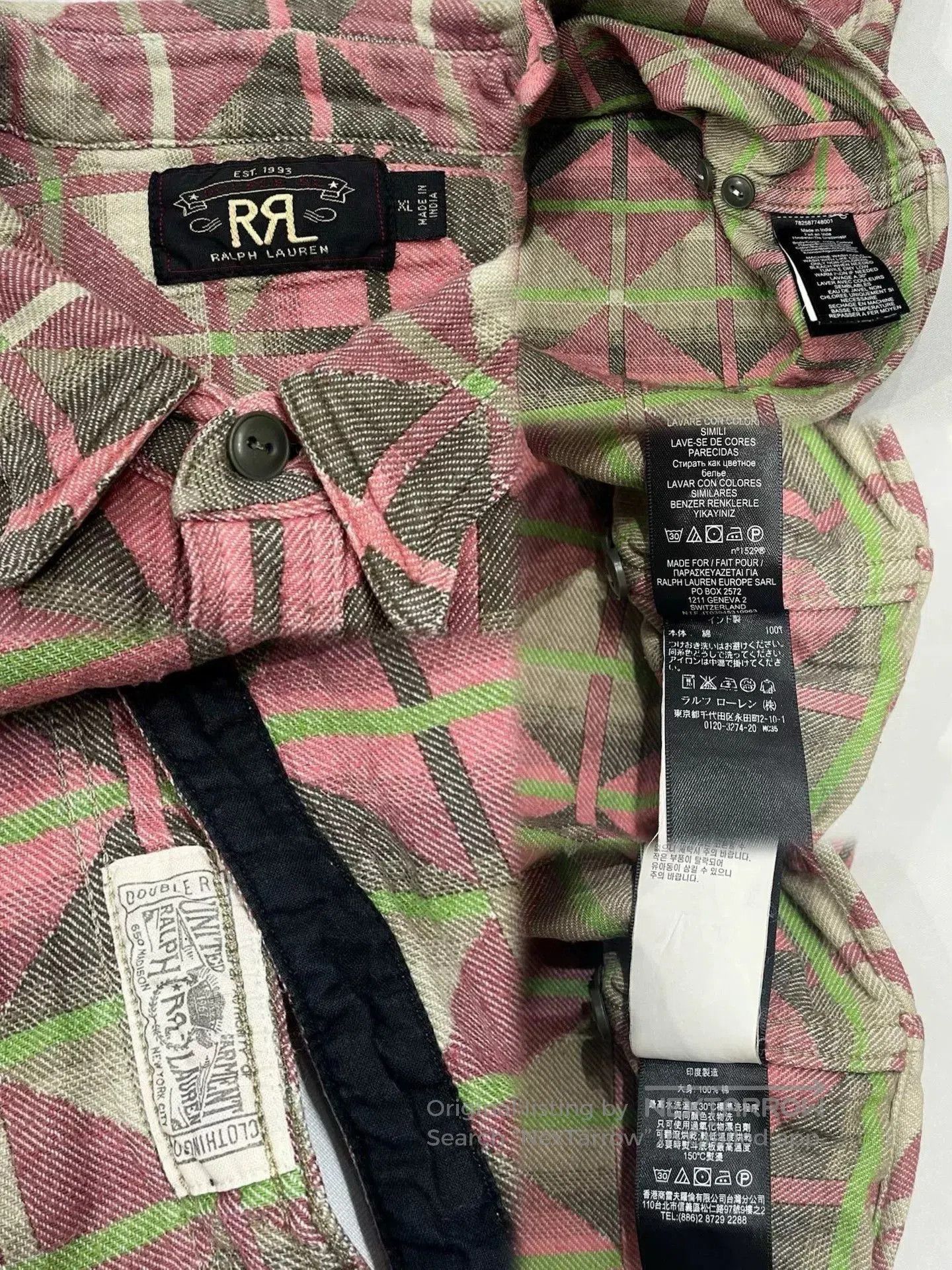 RRL Ralph Lauren 2016 RRL Southwestern Workshirt. Size US XL / EU 56 / 4 - 9 Thumbnail