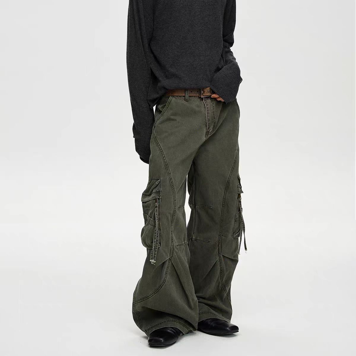 Jean Green relaxed-fit cargo pants Size US 34 / EU 50 - 4 Thumbnail
