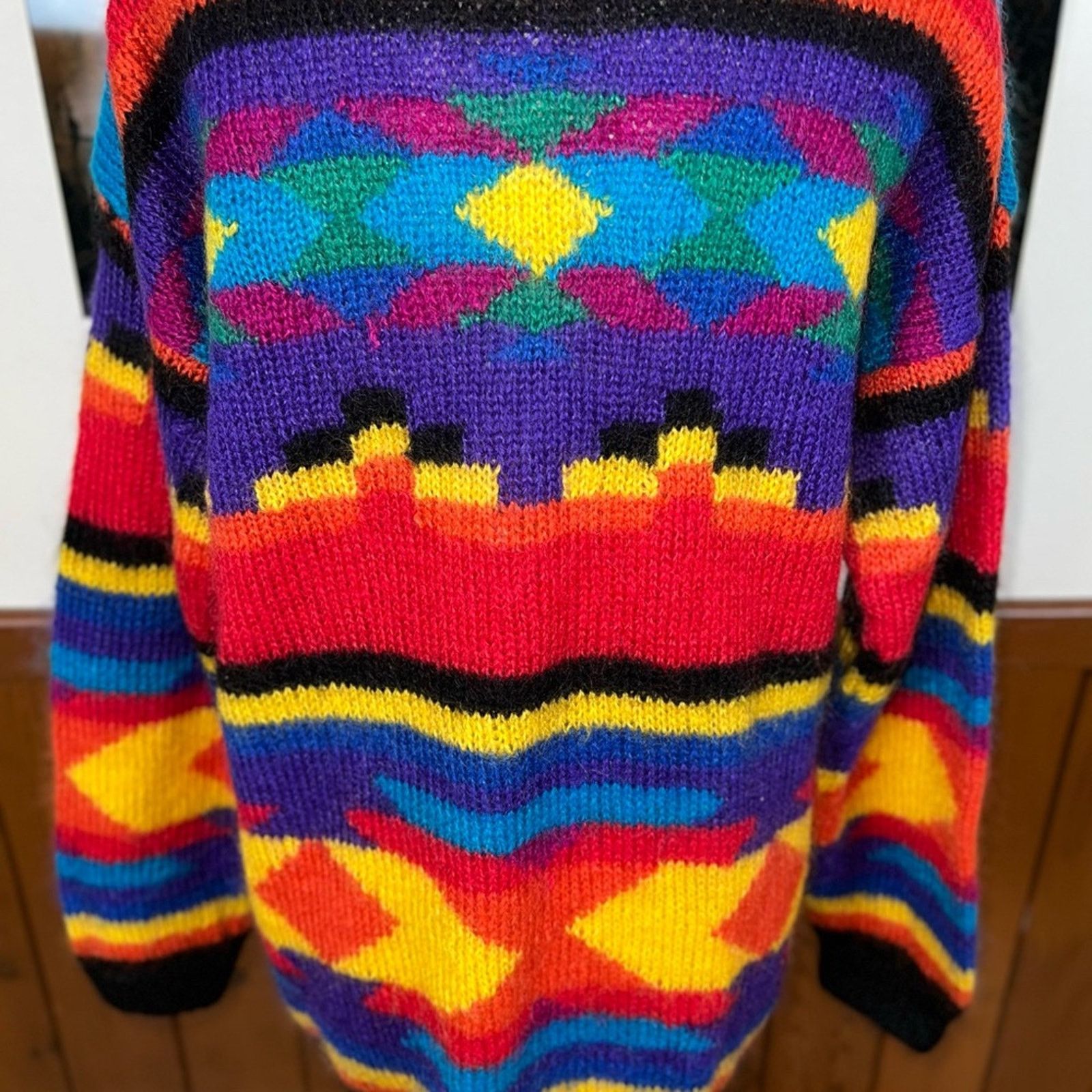 Vintage Fabulous Vintage 90s Field Gear Hand Loomed Mohair Sweater! Size M / US 6-8 / IT 42-44 - 6 Thumbnail