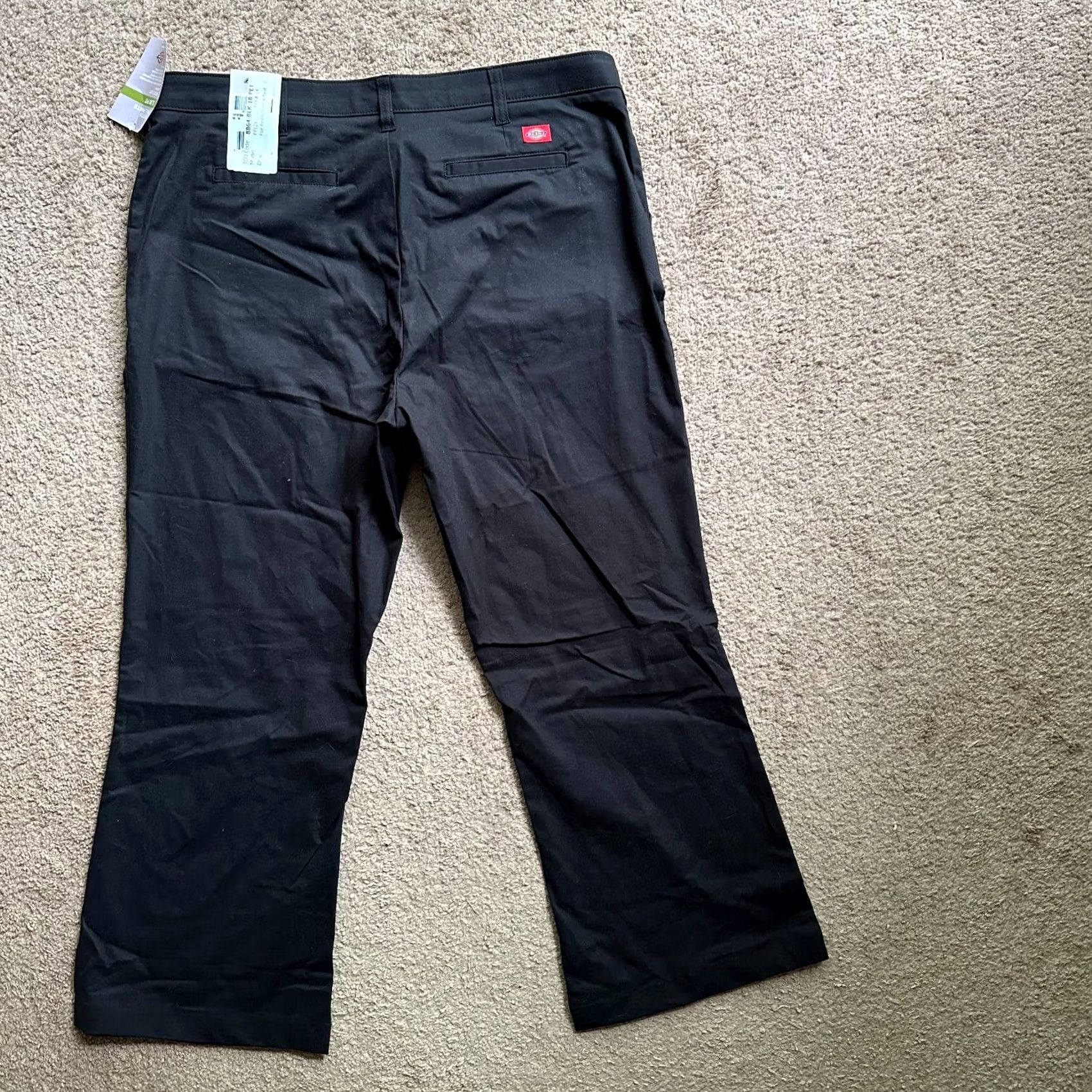 Dickies Dickies Pants Womens 18 (38x28) Slim Fit Bootcut Black Twill Work High Rise Size 26" / US 2 / IT 38 - 3 Thumbnail
