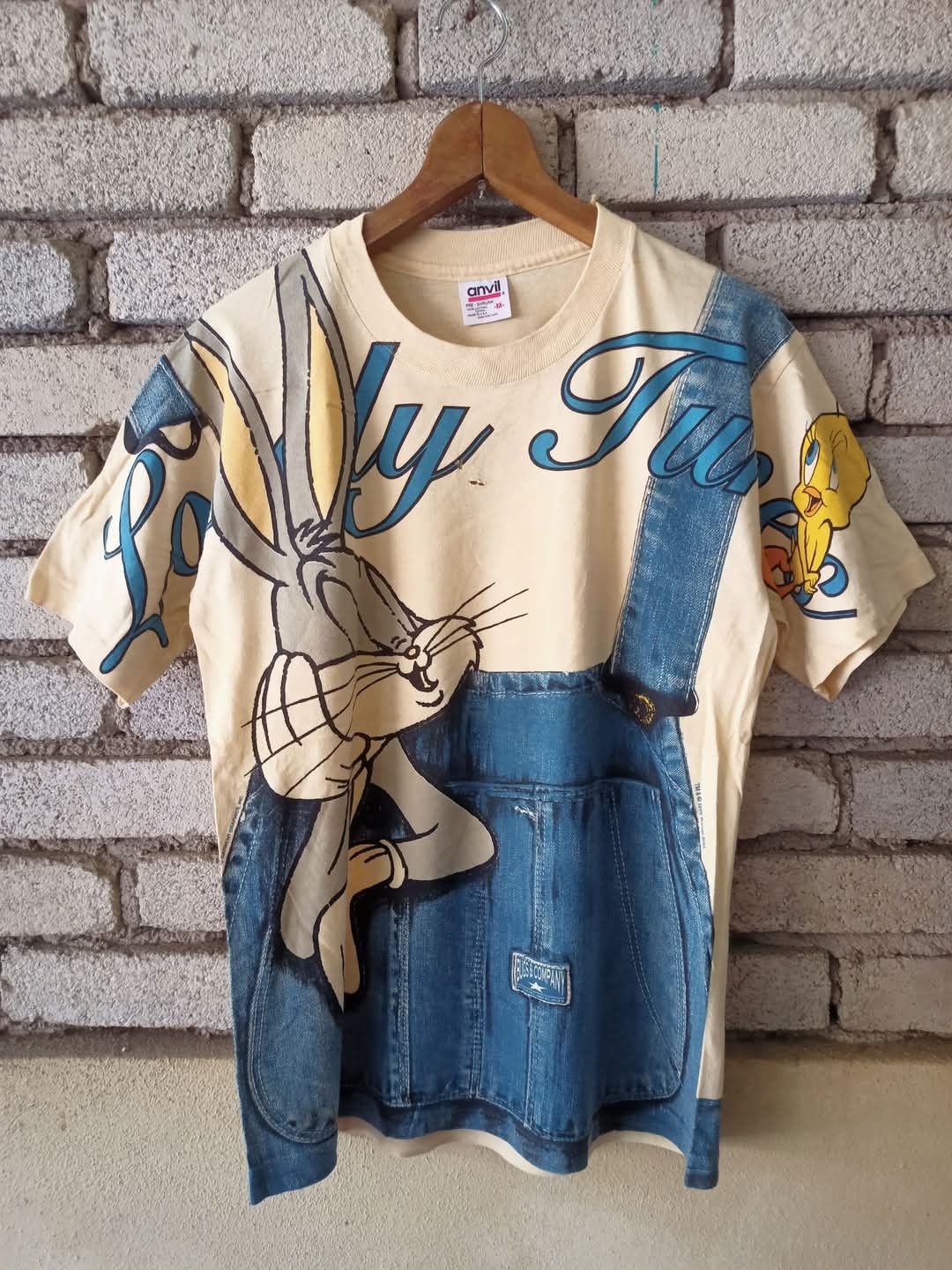 Cartoon Network × Vintage × Warner Bros Vintage Looney Tunes Fullprint 90s Size US M / EU 48-50 / 2 - 1 Thumbnail