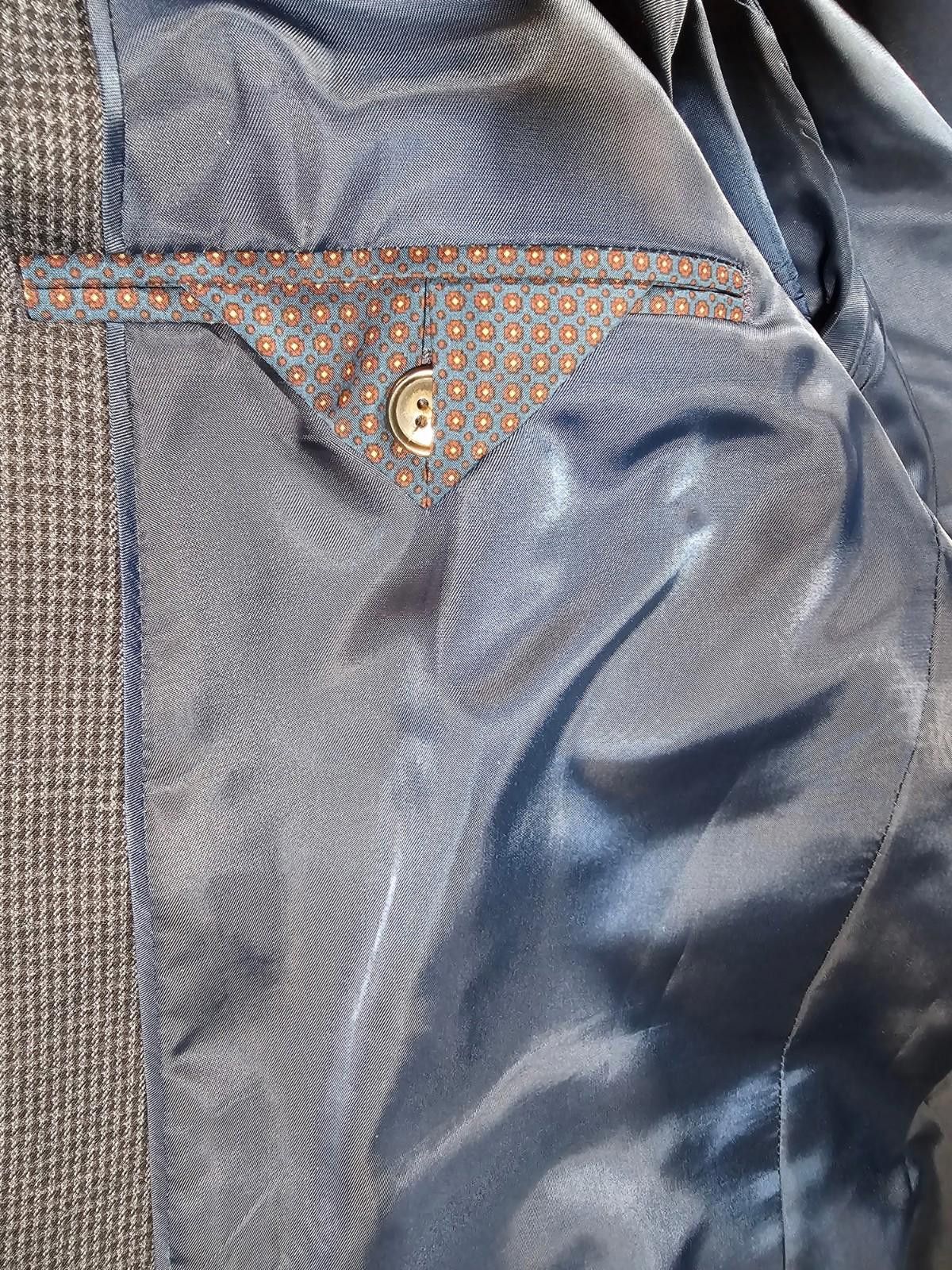 Chaps Chaps 44L Blue Houndstooth 2 Button Blazer Size 44L - 6 Thumbnail