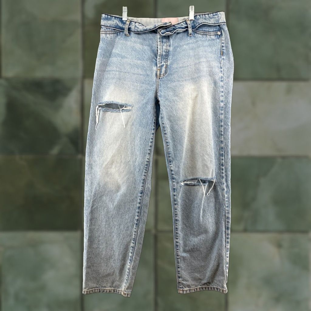 Vintage Revice Womens Jeans 31 Reverse Waist Band Distressed Mom Grunge Size 24" / US 00 / IT 34 - 1 Thumbnail