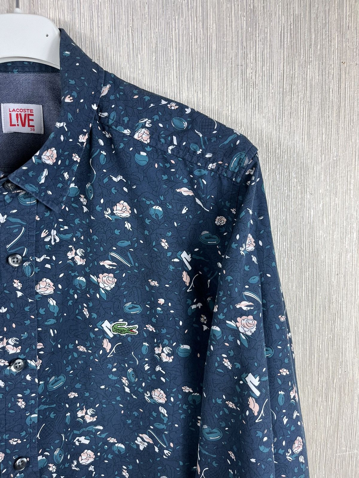 Designer × Lacoste Lacoste live l!ve full print floral designer shirt 39 logo Size US S / EU 44-46 / 1 - 3 Thumbnail