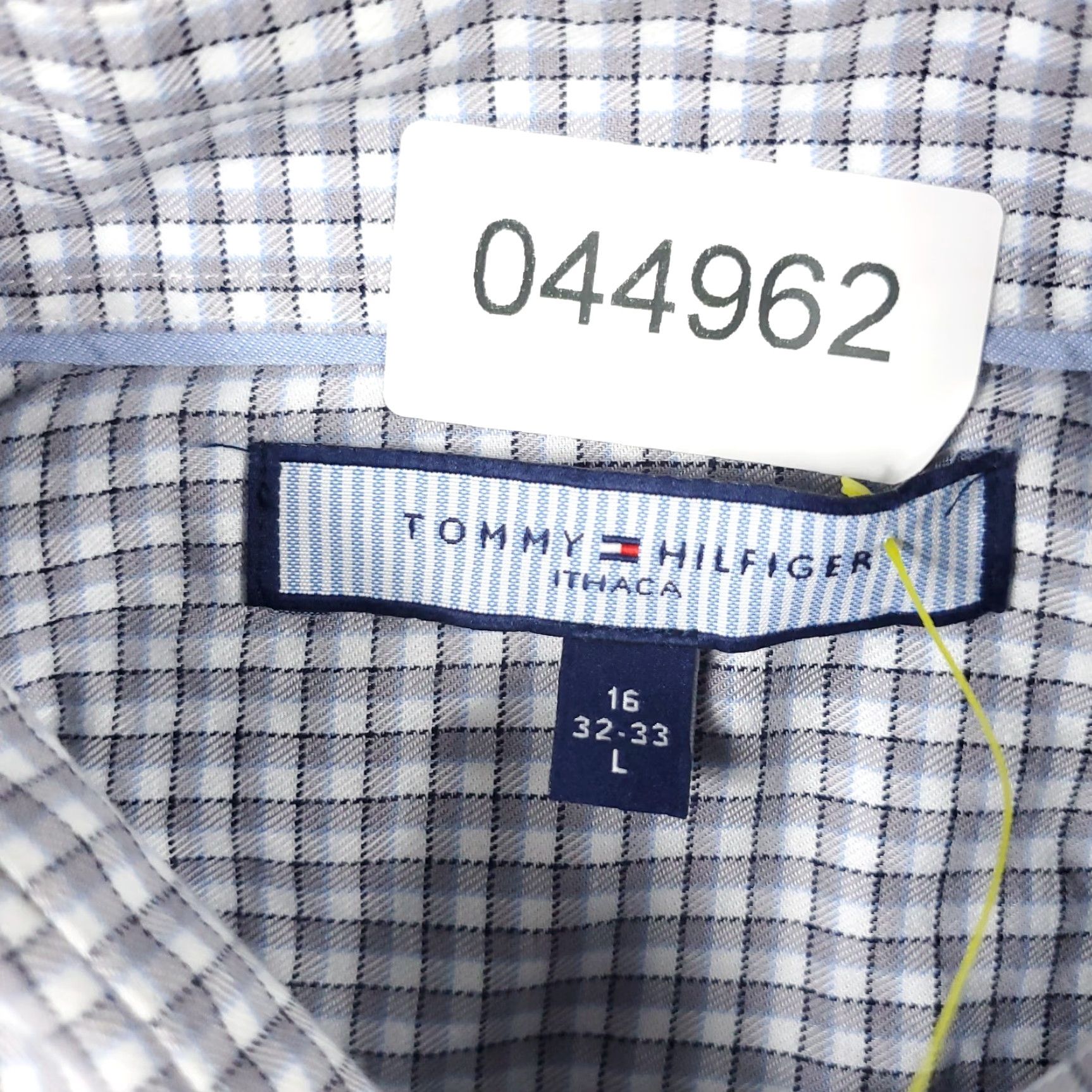 Tommy Hilfiger Tommy Hilfiger Button-Up Shirt Mens Large Blue Check Long Sleeve Casual Classic Size US L / EU 52-54 / 3 - 7 Thumbnail