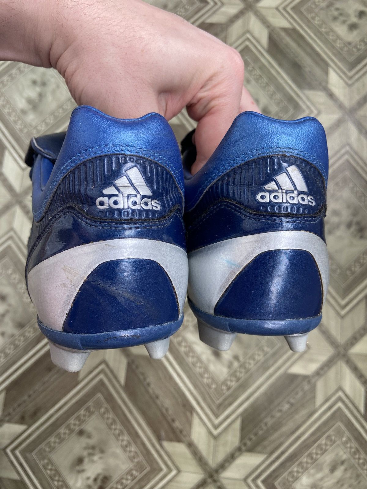 Adidas × Vintage Vintage 2005 Adidas Predator Absolute TRX FG (Blue/Silver) Size US 10 / EU 43 - 10 Thumbnail