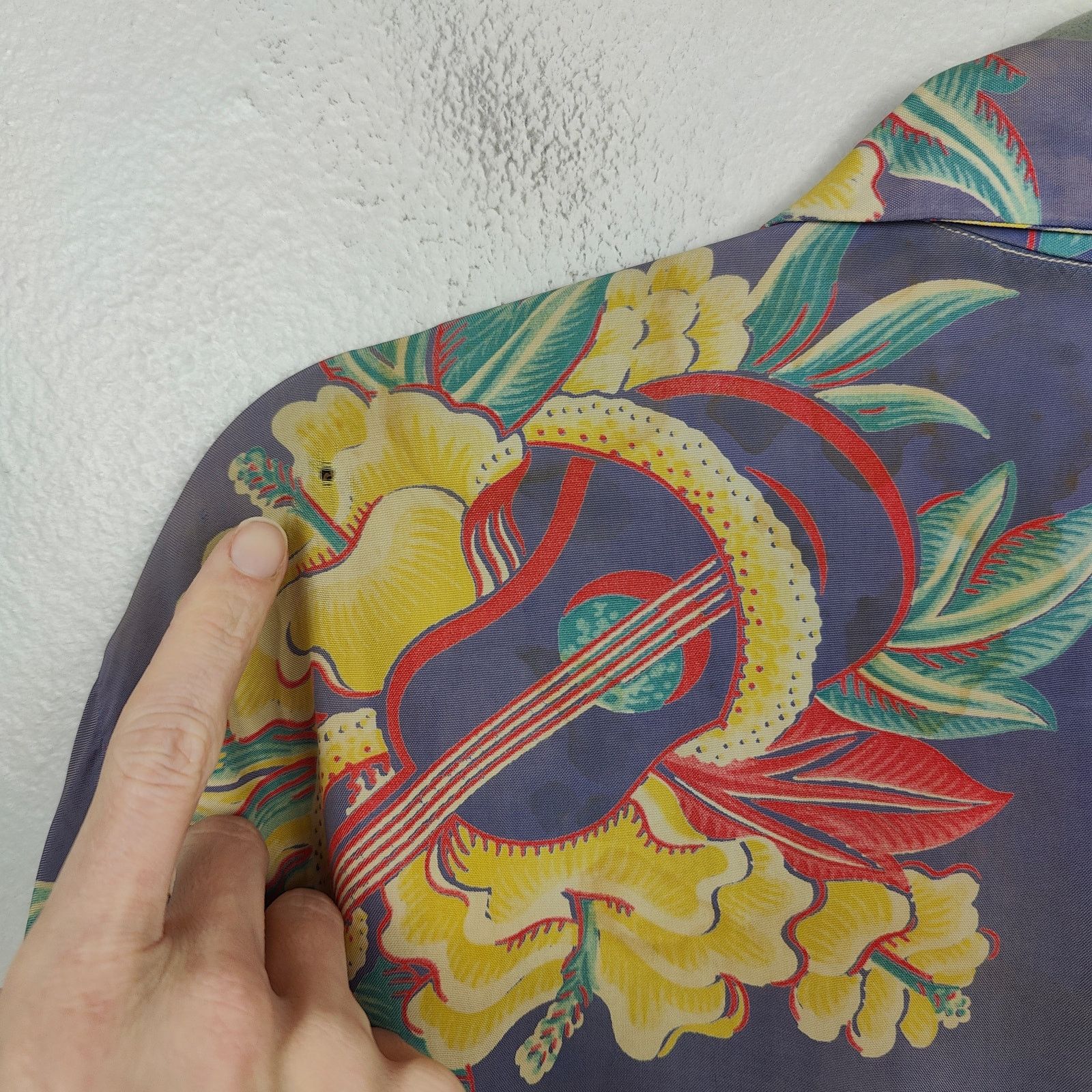 Other Vintage 40s 50s Made in California Rayon Hawaiian Shirt Men Size US M / EU 48-50 / 2 - 8 Thumbnail