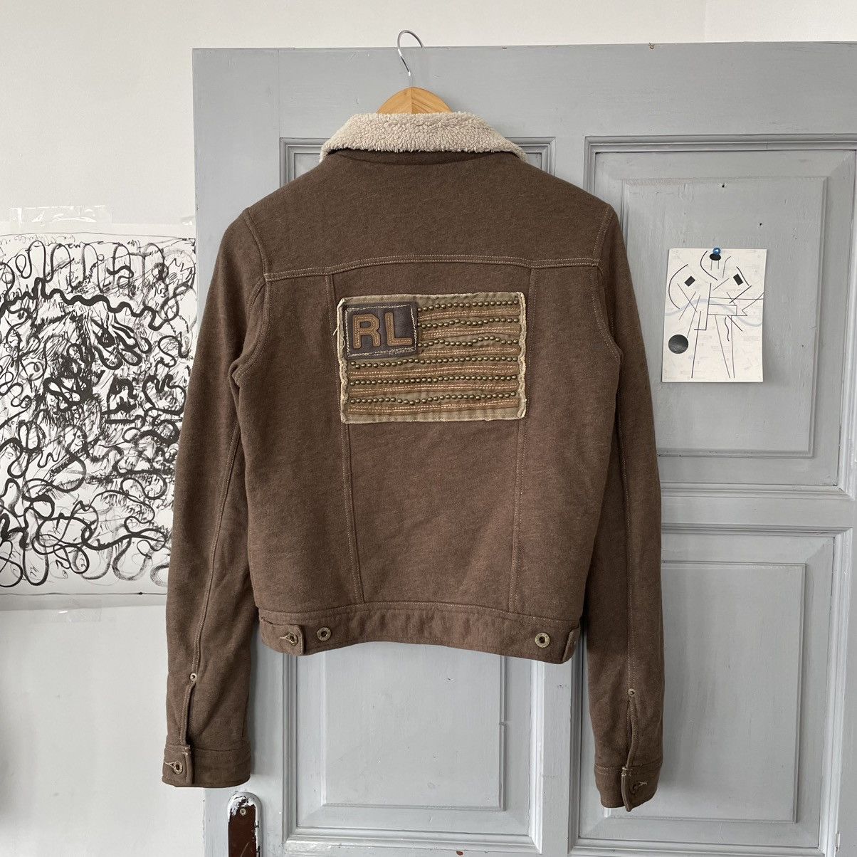 Polo Ralph Lauren × Vintage Vintage Avantgarde POLO JEANS C.O. Brown Wool Sherpa M100 Size S / US 4 / IT 40 - 1 Thumbnail