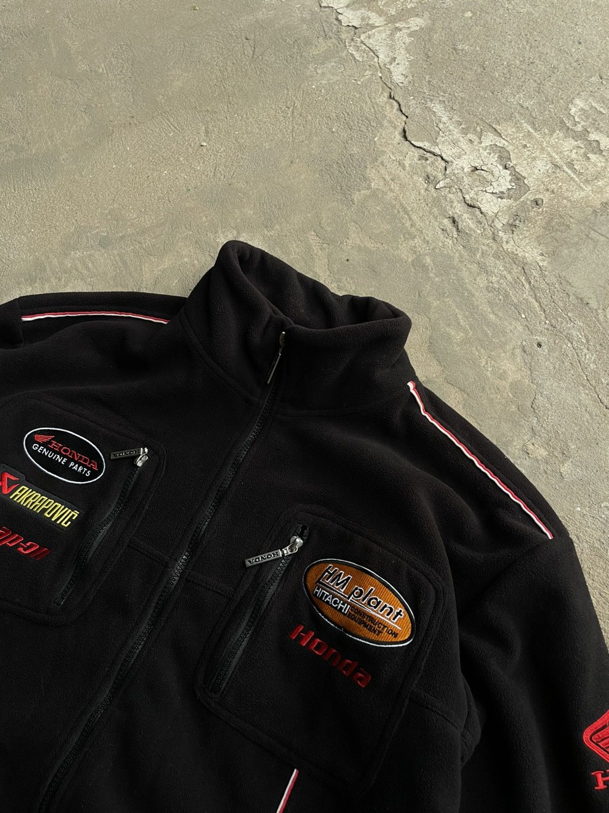 Honda Vintage Japanese Honda Racing Fleece Zip Jacket Size US XL / EU 56 / 4 - 4 Thumbnail
