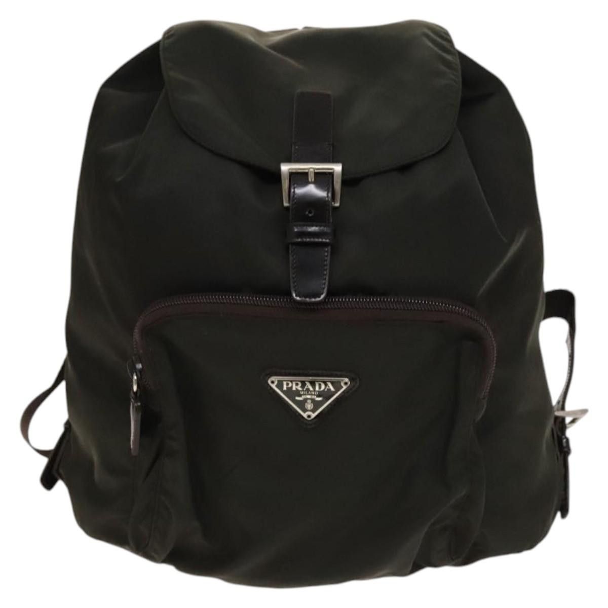 Prada PRADA Backpack Nylon Khaki Silver Size ONE SIZE - 2 Thumbnail