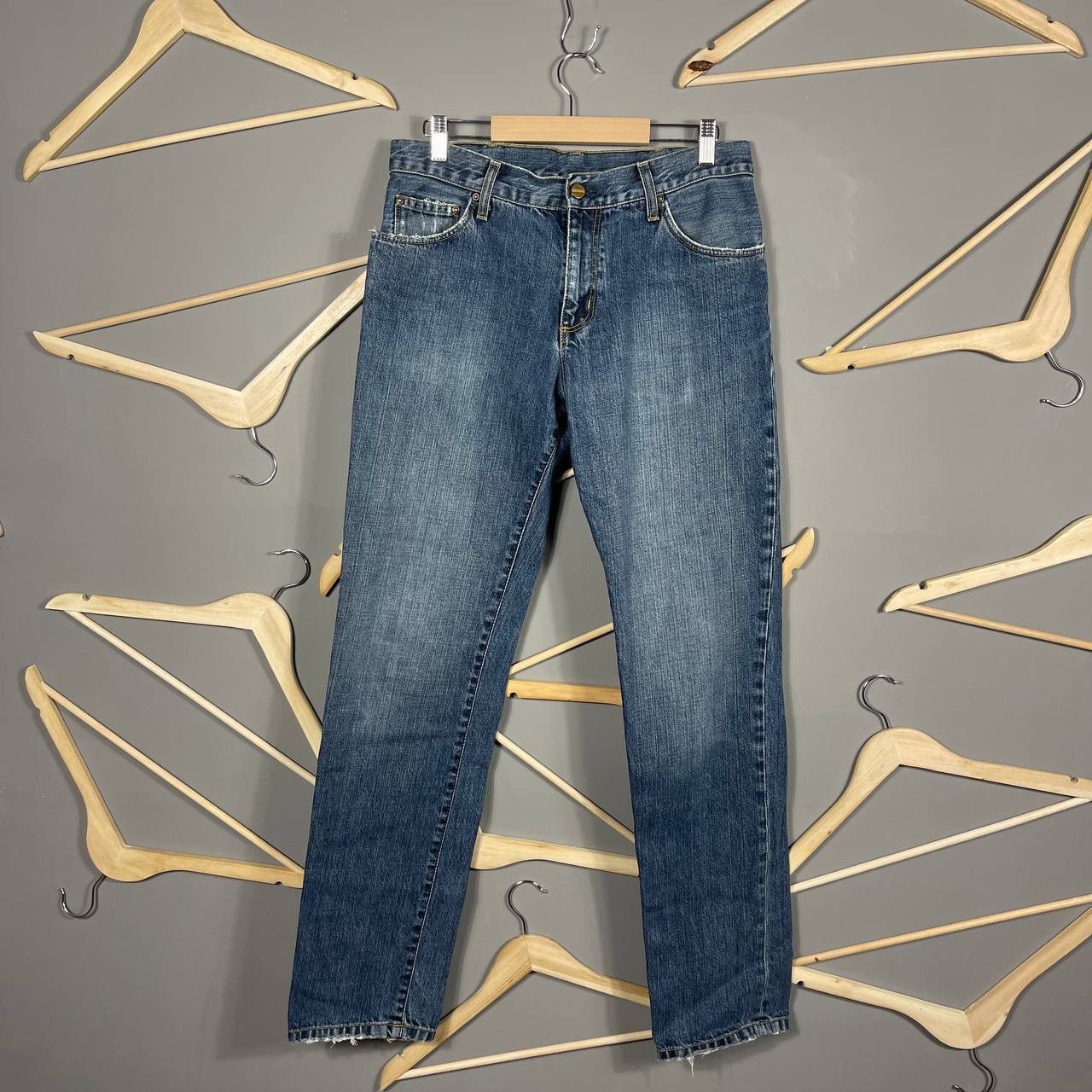 Carhartt × Vintage Carhartt WIP Straight-Leg Washed Denim Jeans Size US 33 - 1 Thumbnail
