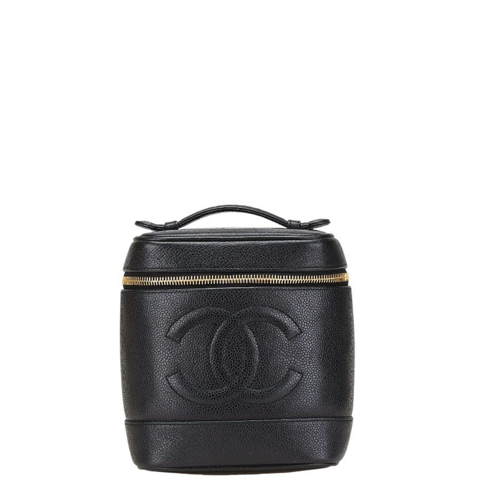 Chanel Chanel Coco Mark Vanity Bag A01998 Black Caviar Skin Women's CHANEL Size ONE SIZE - 1 Thumbnail