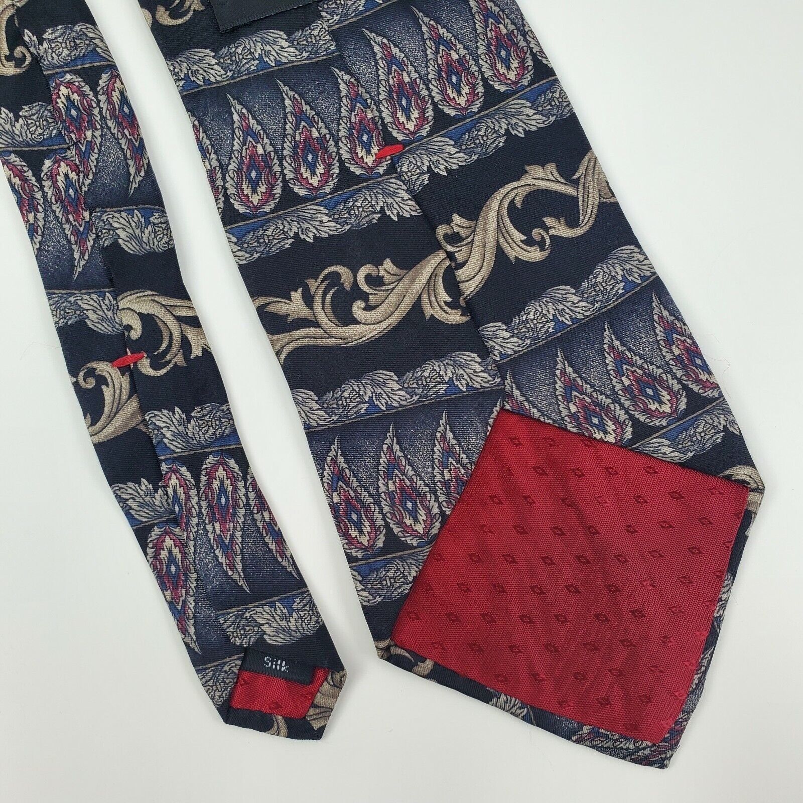 Henry Grethel Henry Grethel Black Wide Silk Tie Wide Size ONE SIZE - 5 Thumbnail