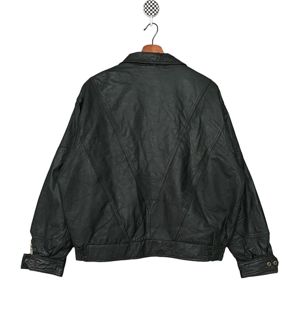 Valentino Vintage Valentino Uomo Leather Jacket 1990s Size US M / EU 48-50 / 2 - 2 Thumbnail