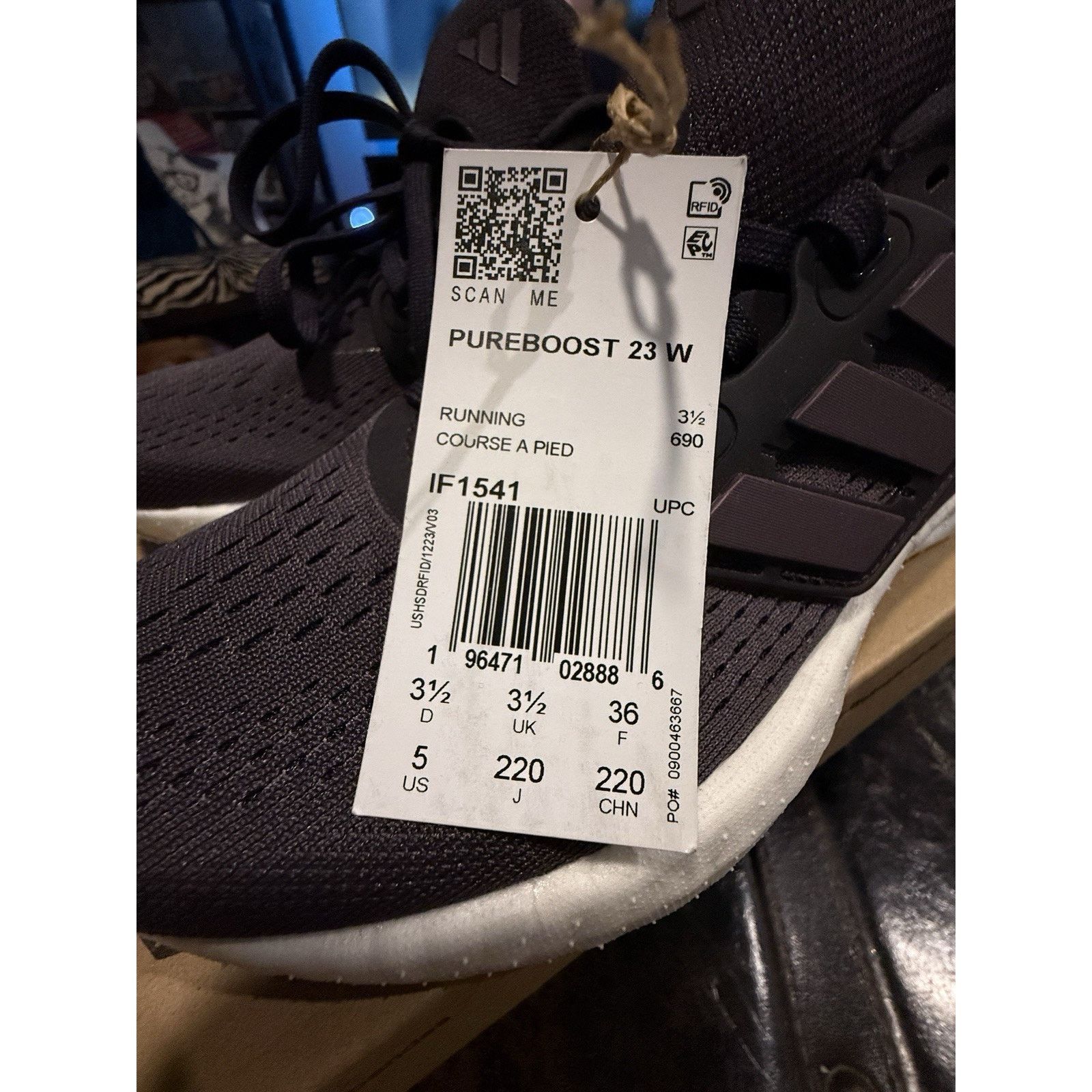 Adidas adidas PureBoost 23W Aurora BLK W Mesh Sneakers IF1541 Black Size US 5 / IT 35 - 5 Thumbnail