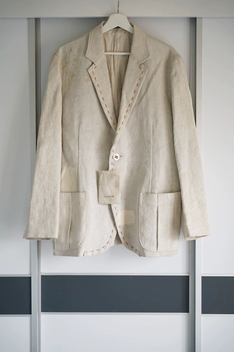 Yohji Yamamoto Yohji Yamamoto Yohji Yamamoto Linen Suit Blazer with Tag Size US M / EU 48-50 / 2 - 1 Thumbnail