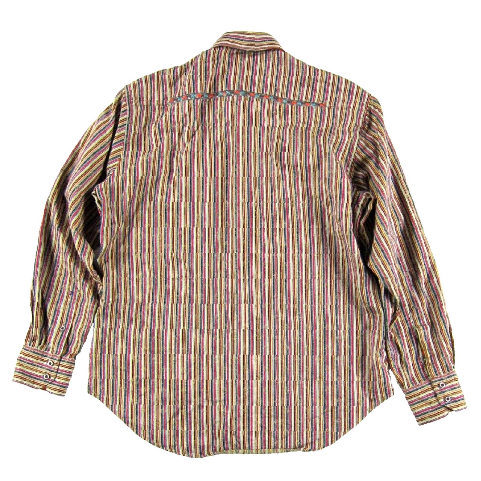Robert Graham Robert Graham Red Long Sleeve Shirt Button-Up Stripe Shirt L Mens Shirt Size US L / EU 52-54 / 3 - 2 Thumbnail