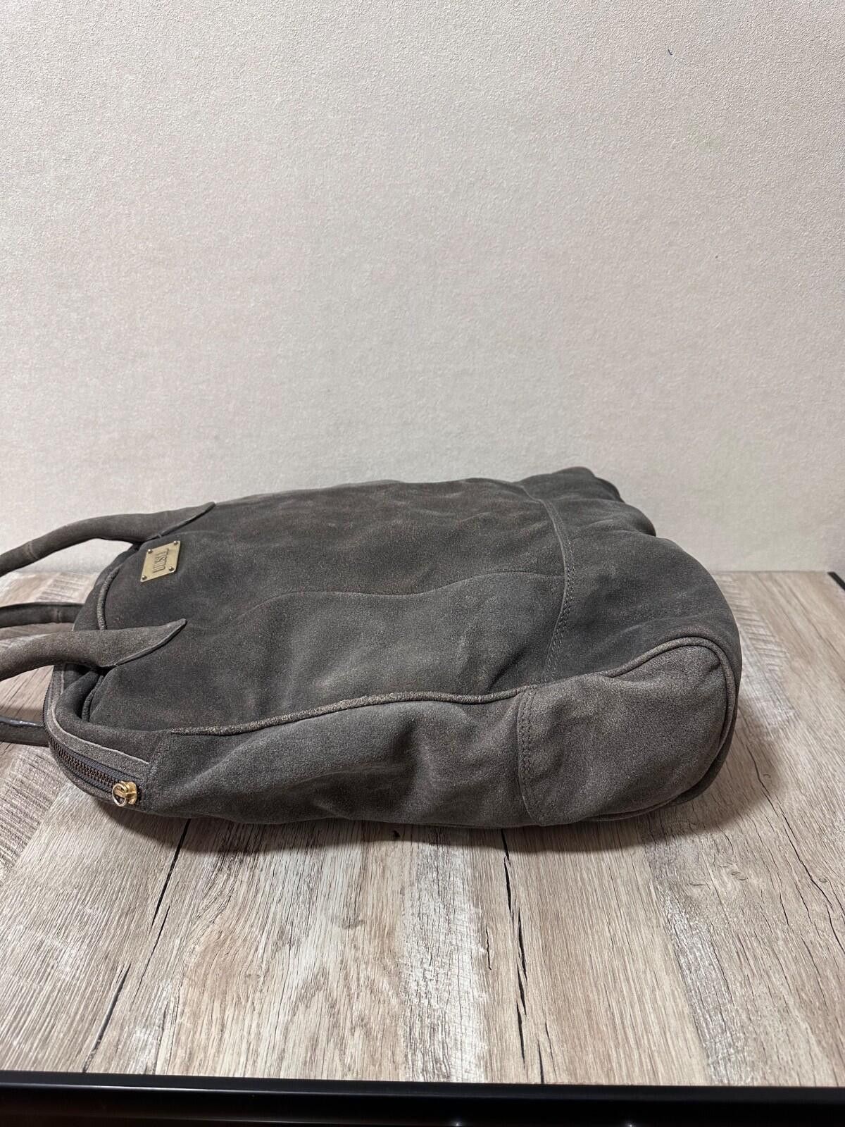 Diesel Diesel Grey Suede Leather Handbag Medium/Large Size ONE SIZE - 6 Thumbnail