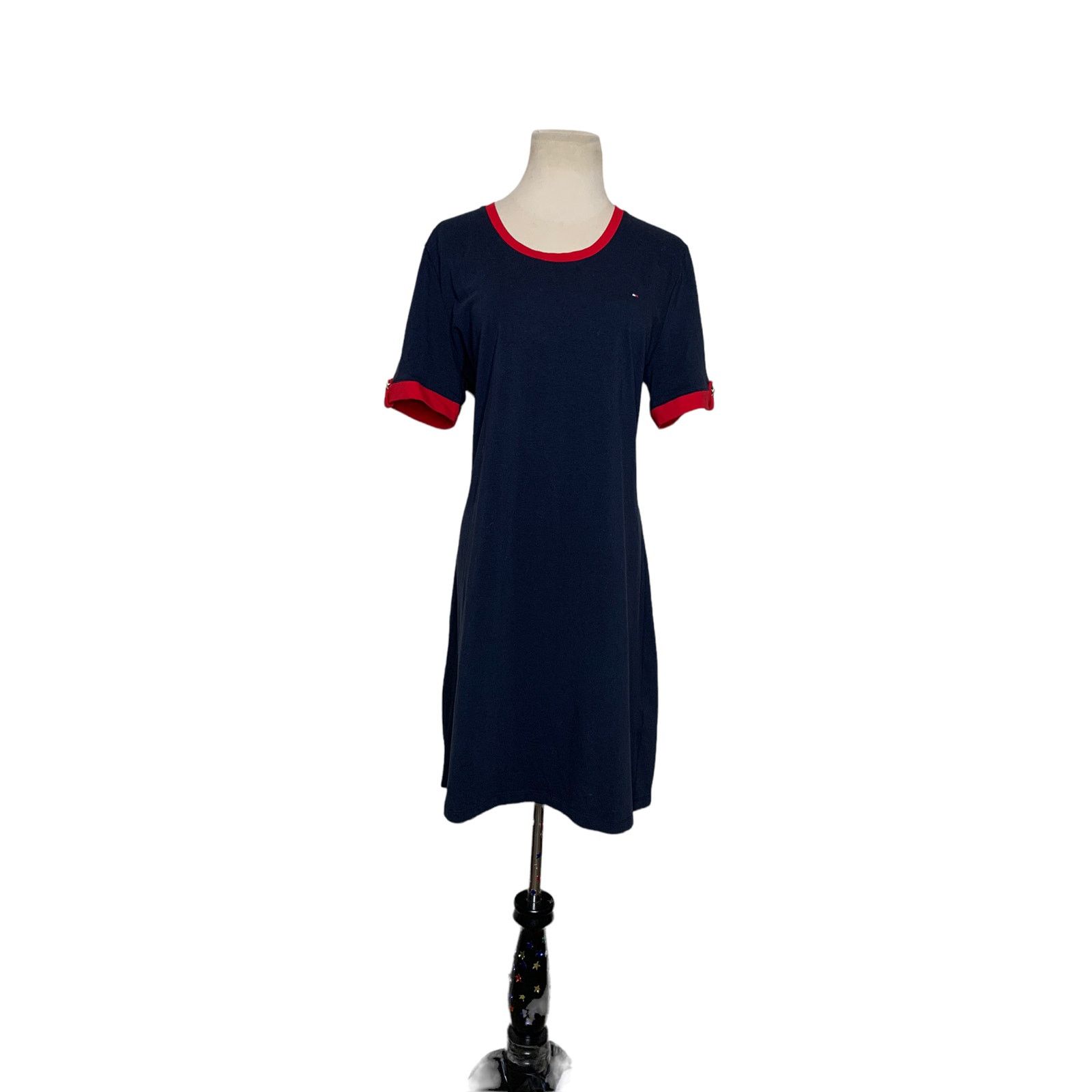 Tommy Hilfiger Tommy Hilfiger crew neck mini shirt dress size Large Size L / US 10 / IT 46 - 1 Thumbnail