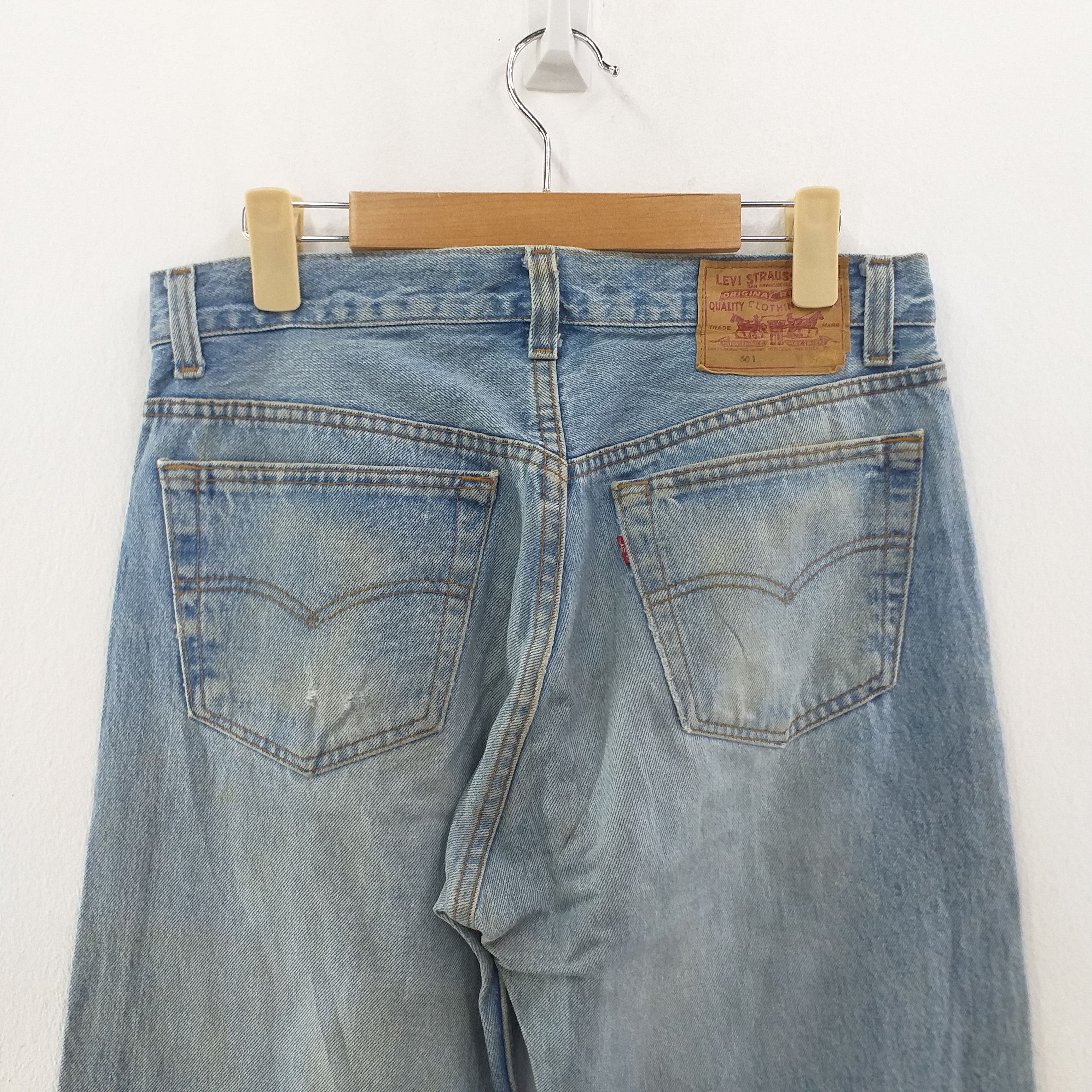Levi's 90's Levi's 501 Vintage Clothing Distressed 31 x 29.5 -JN029 Size US 31 - 6 Thumbnail