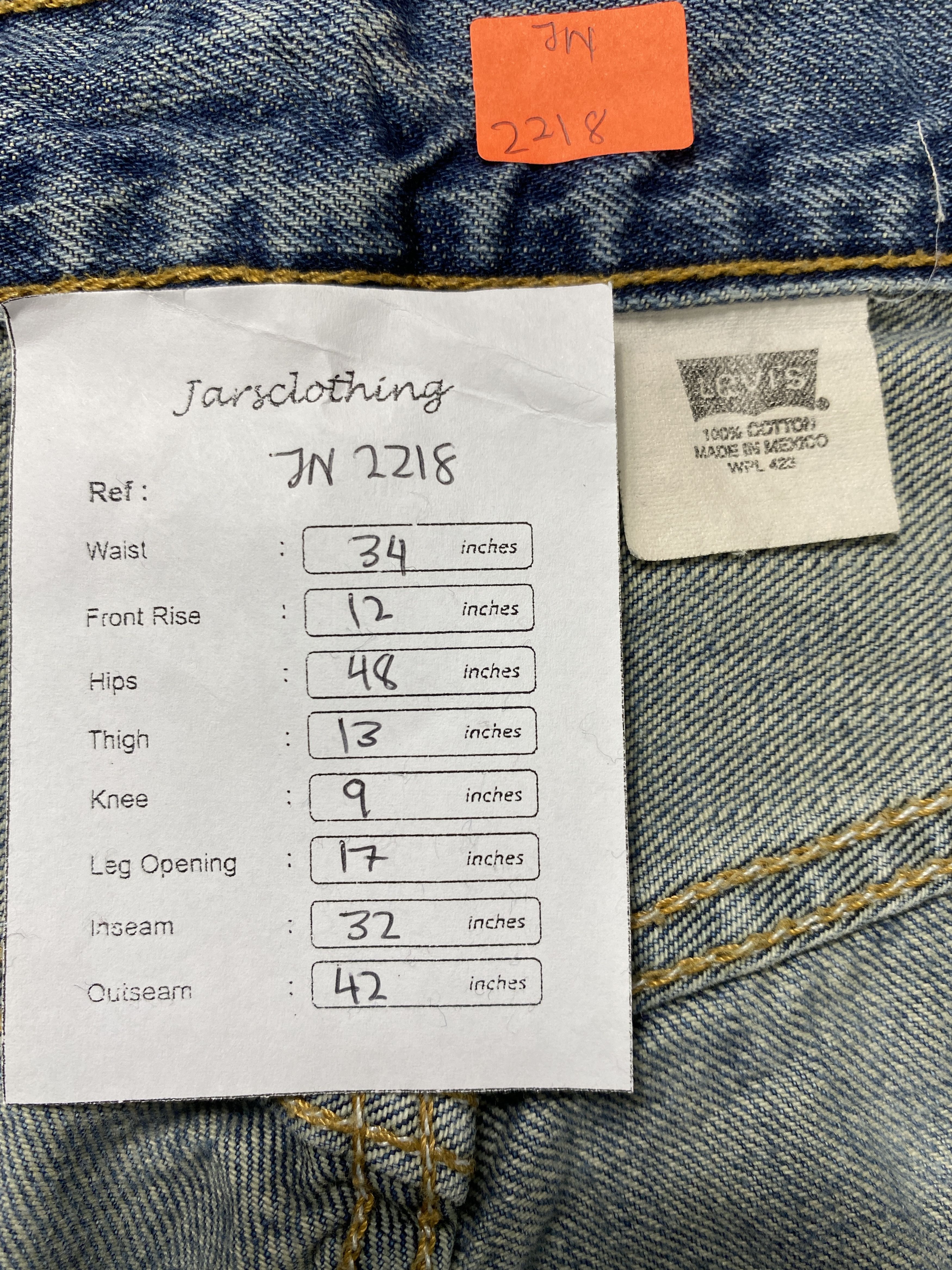 Japanese Brand Blue Wash Vintage Levi's 501 Jeans 34x32 Denim -JN2218 Size US 34 / EU 50 - 8 Thumbnail