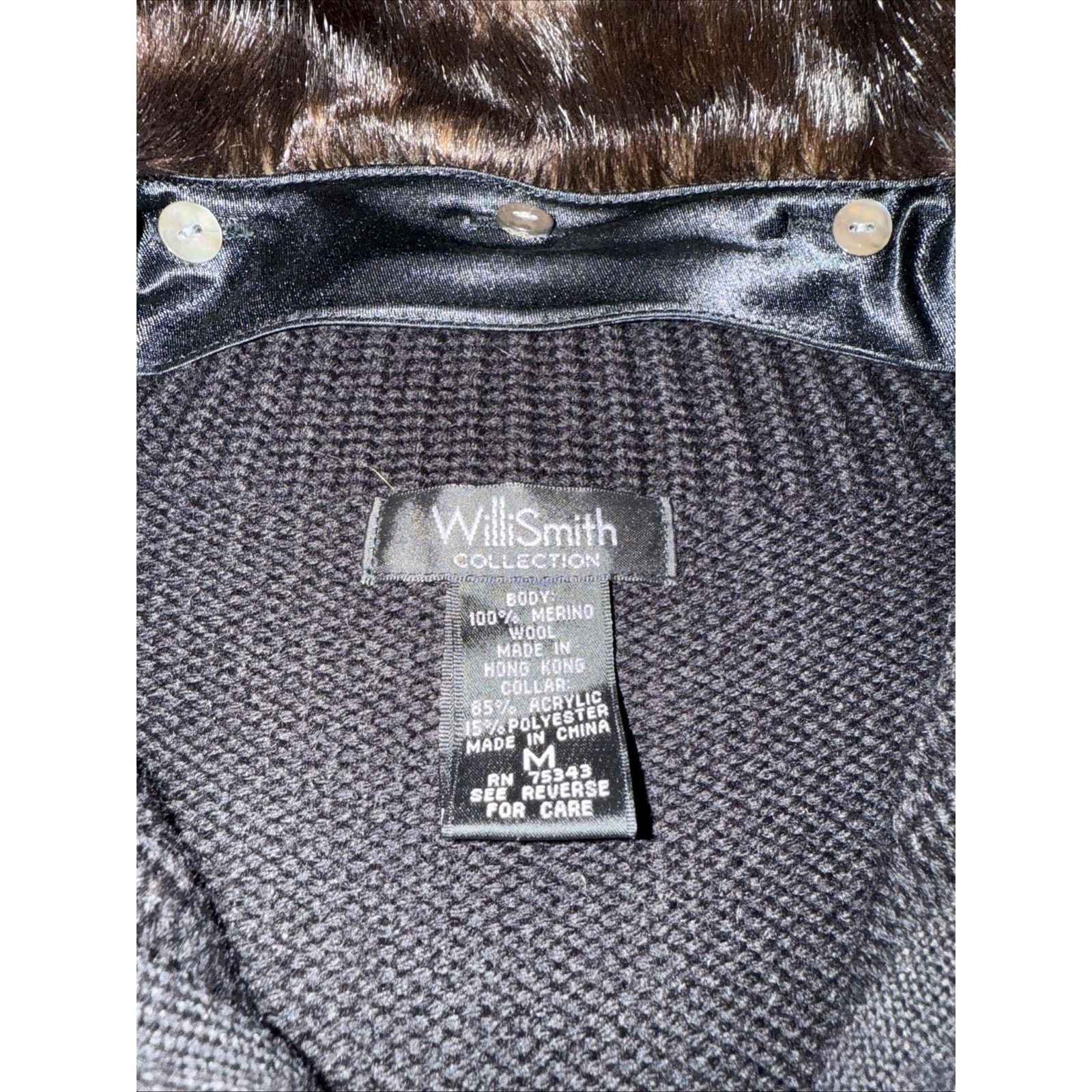 Other Willismith Women’s Black Sweater Faux Fur Merino Wool Sz M Size M / US 6-8 / IT 42-44 - 7 Thumbnail