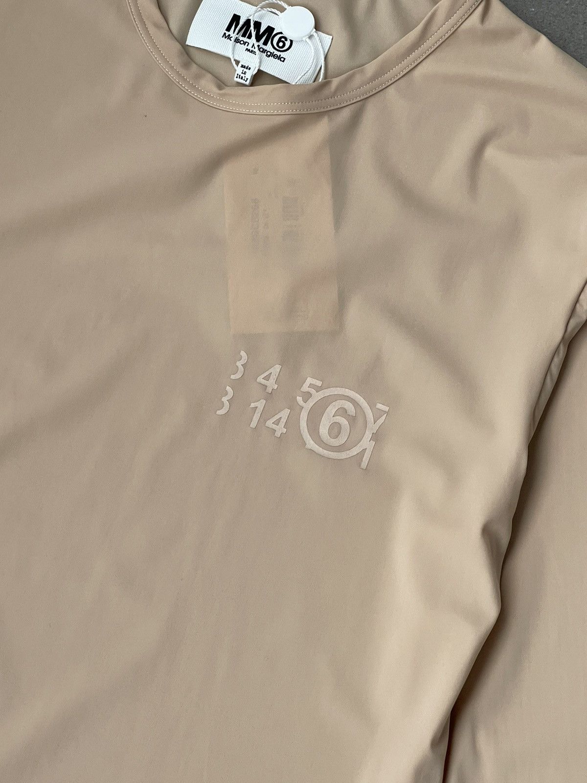 Maison Margiela !DS! SS23 Maison Margiela Printed Logo Beige Long Sleeve Size L / US 10 / IT 46 - 12 Thumbnail
