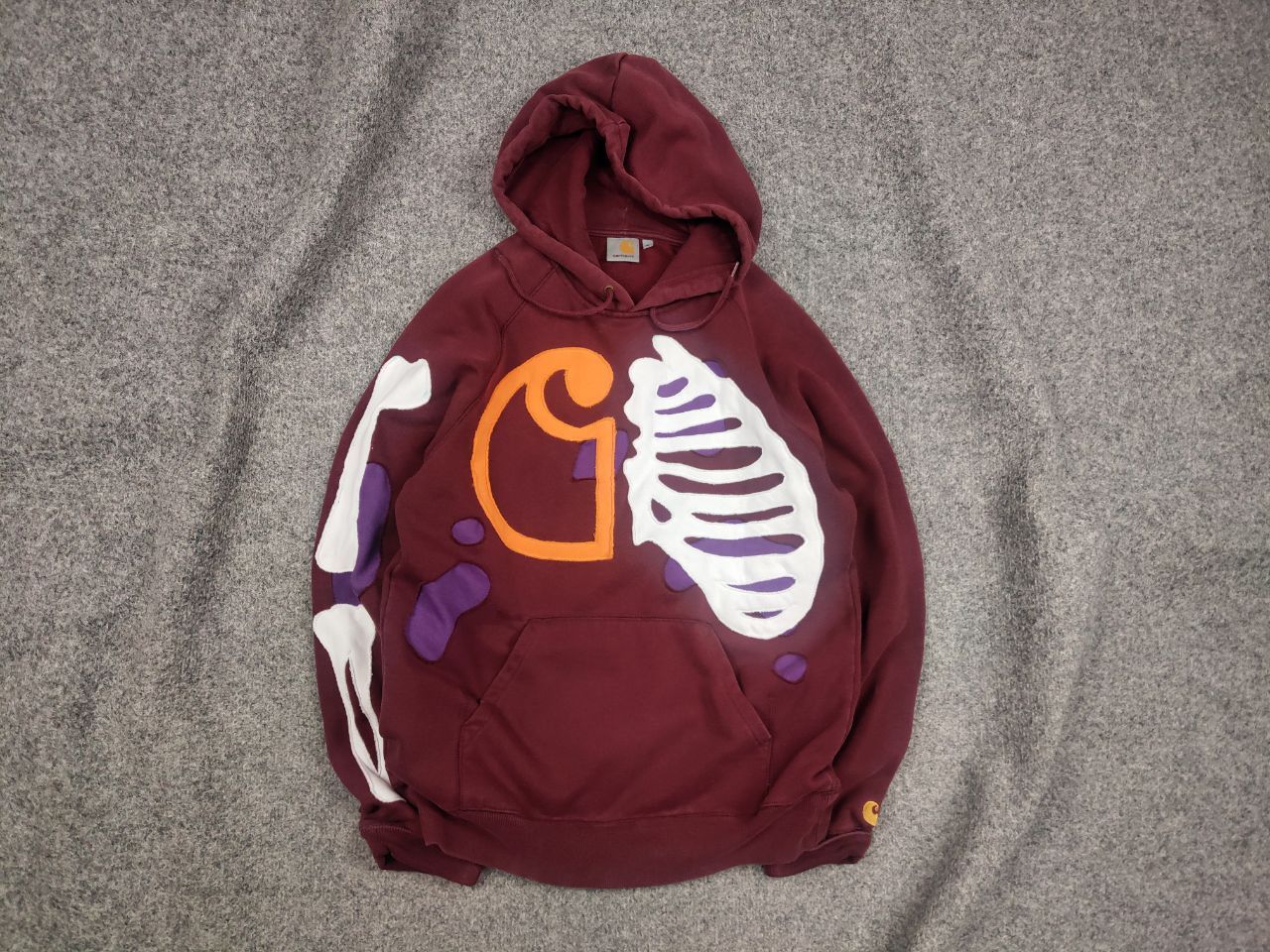 Carhartt Rare Carhartt Skeleton Logo vintage Hoodie Y2K Style Size US S / EU 44-46 / 1 - 1 Thumbnail