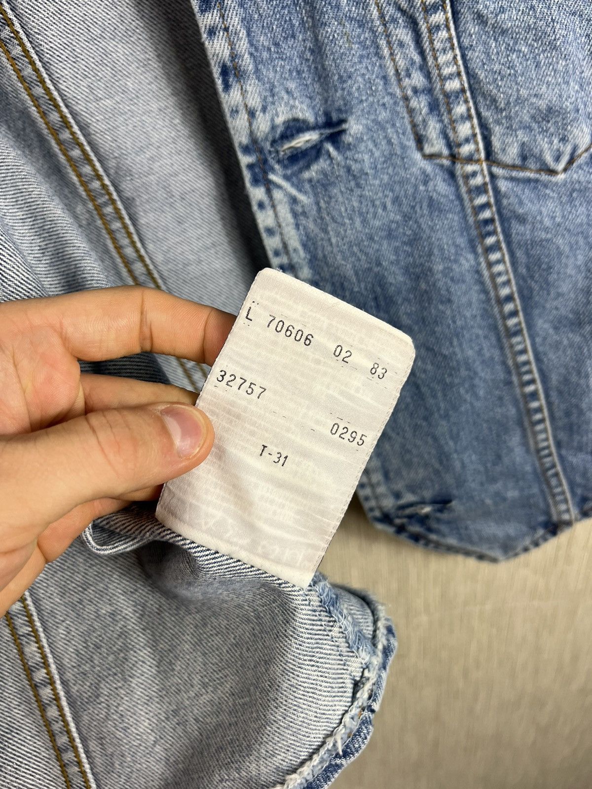 Levi's × Levi's Vintage Clothing × Vintage Vintage 80s Levi’s denim vest jacket sleeveless orange tab Size US L / EU 52-54 / 3 - 15 Thumbnail