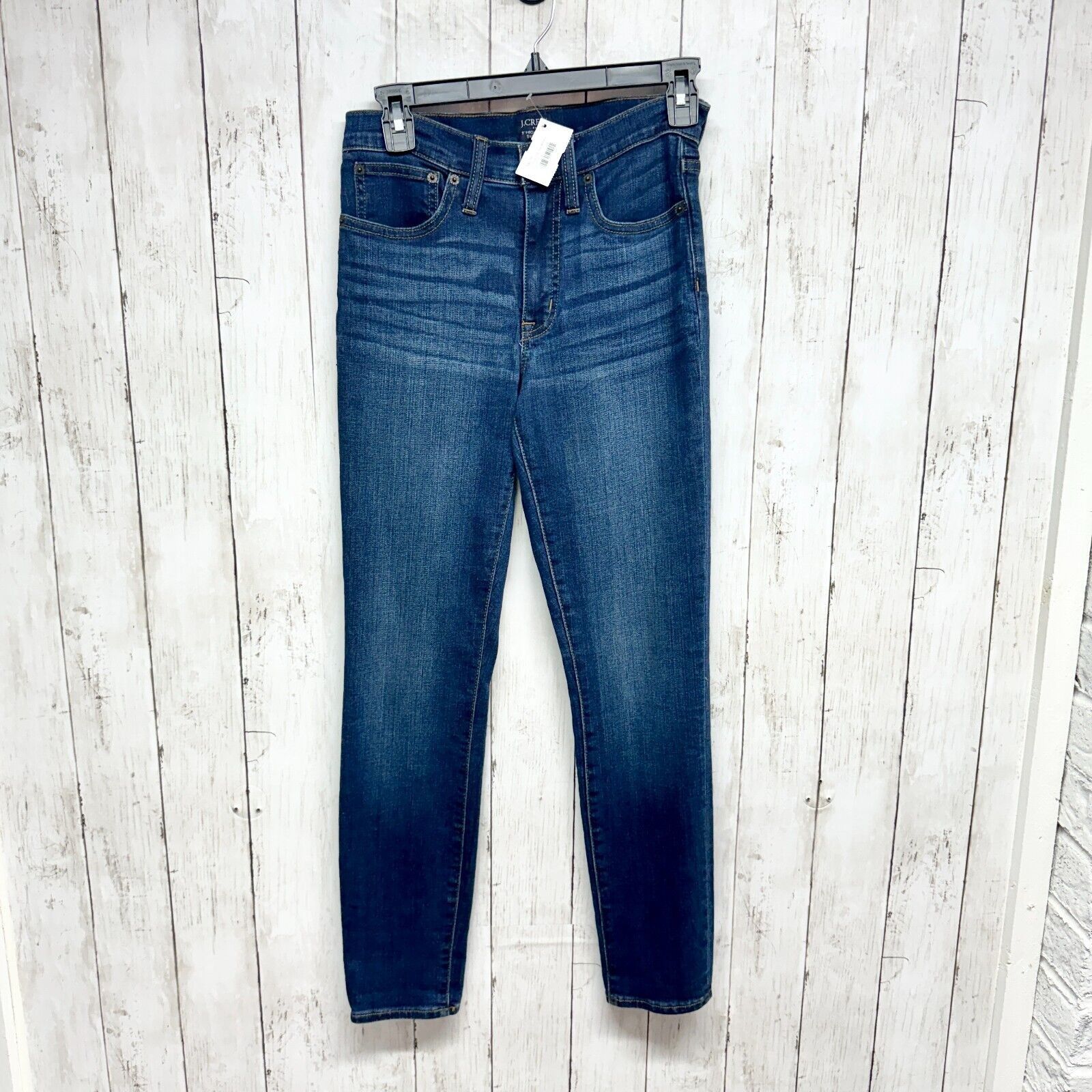 J.Crew J.Crew Jeans Size 25 9" High Rise Skinny Cotton Dark Blue Size 25" / US 0 / IT 36 - 1 Thumbnail