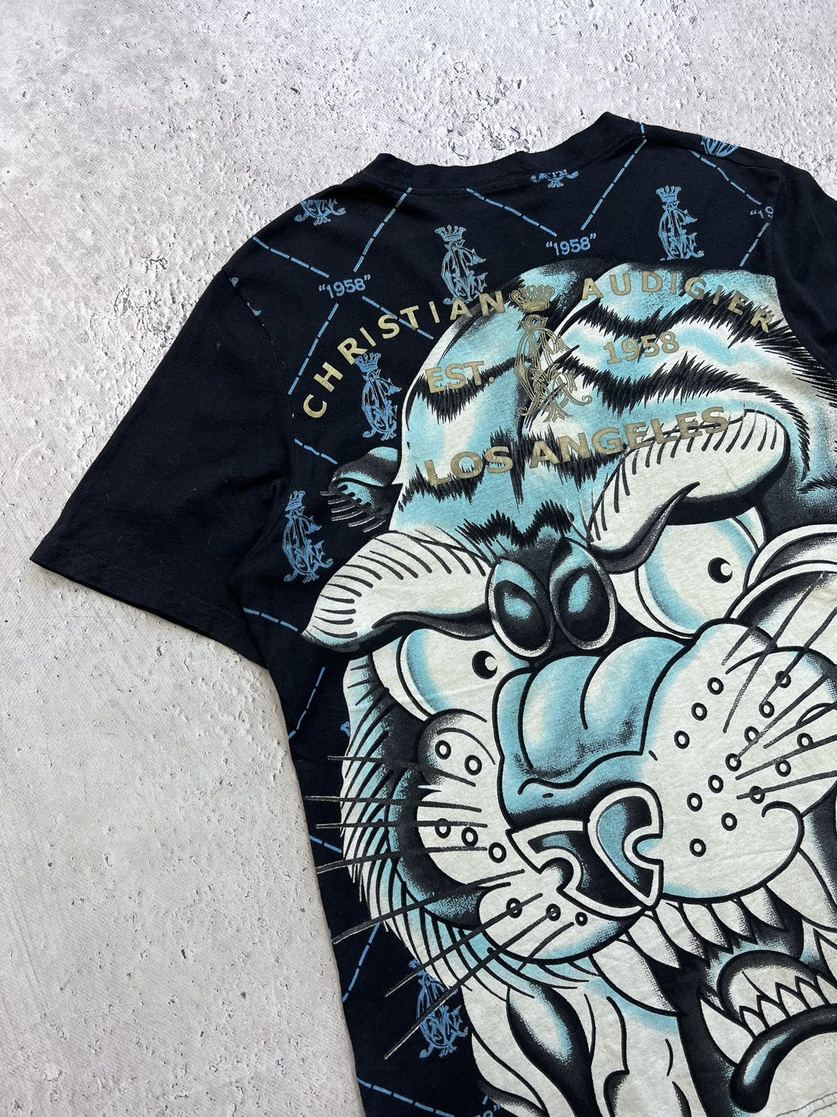 Christian Audigier × Ed Hardy × Vintage Vintage Ed Hardy By Christian Audigier T-shirt Big Logo Tee Size US M / EU 48-50 / 2 - 9 Thumbnail