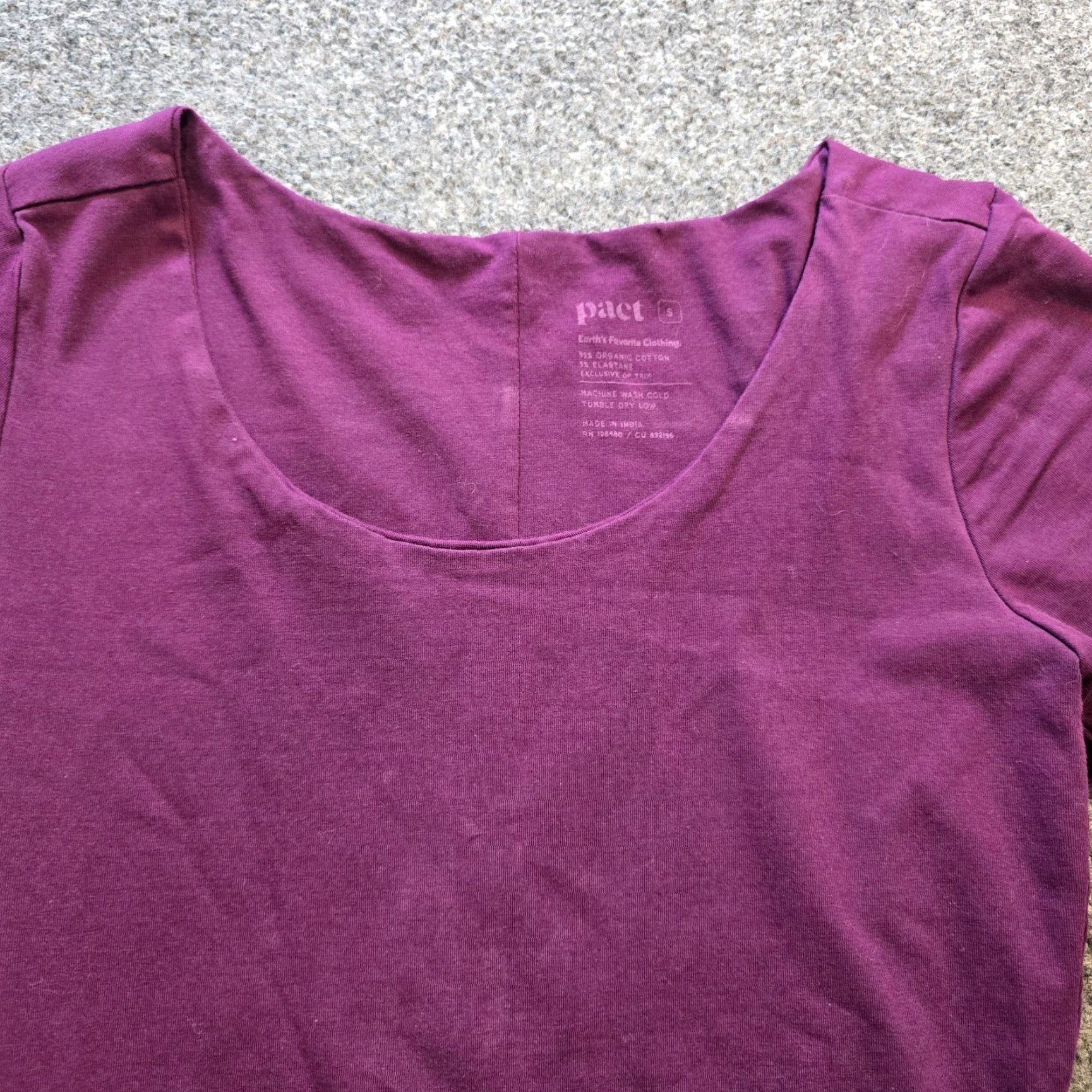 Vintage Pact Bodysuit Womens Small Purple Long Sleeve Scoop Neck Fitted Capsule Casual Size S / US 4 / IT 40 - 2 Thumbnail