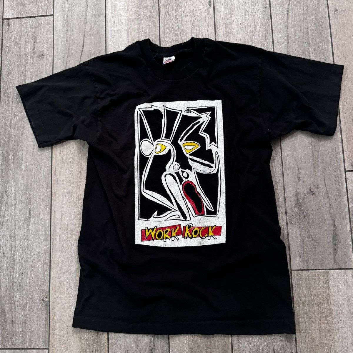 Band Tees × JNCO × Stussy Vintage 90s Black Work Rock Band Graphic Tee Fits M Size US M / EU 48-50 / 2 - 1 Thumbnail