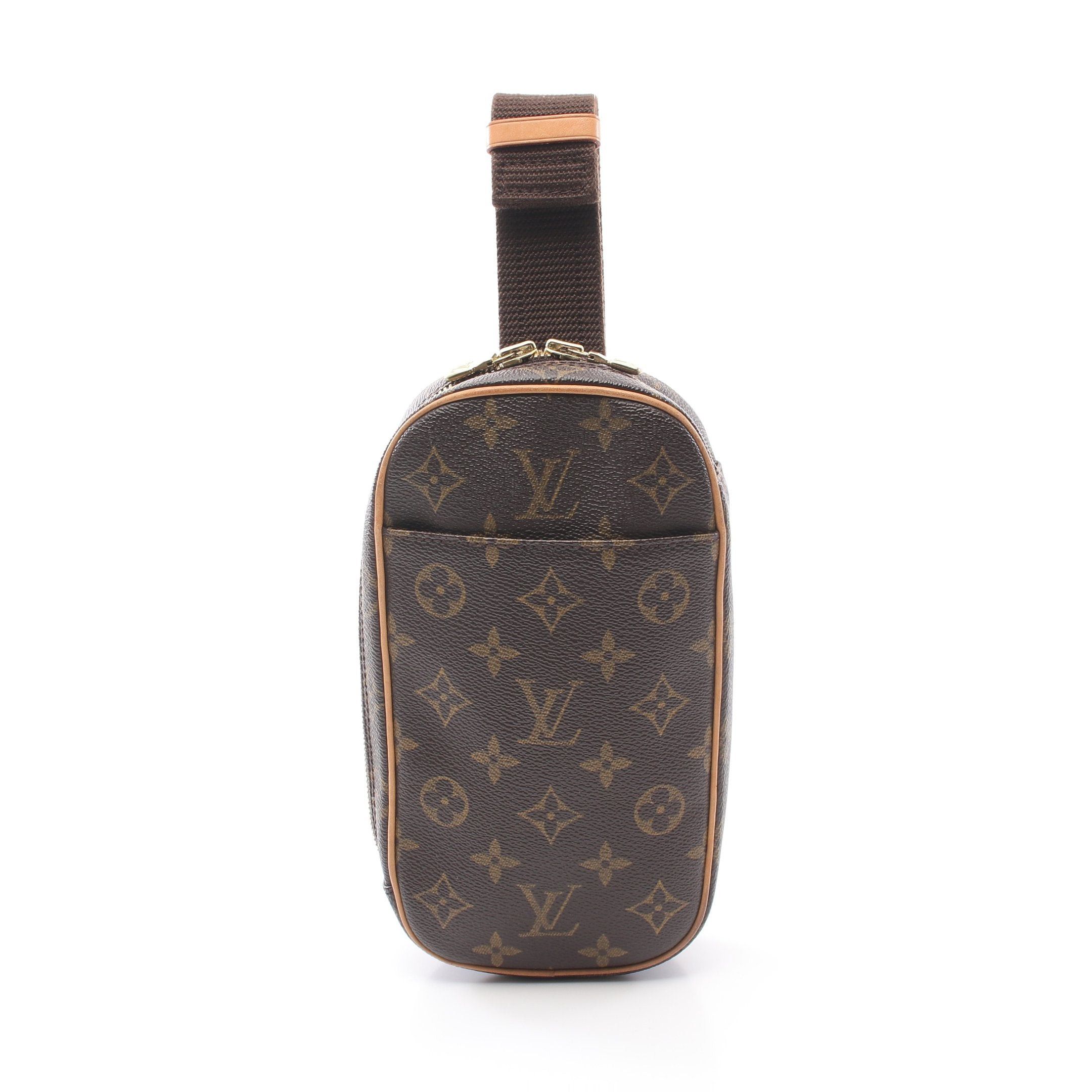 Louis Vuitton Pochette Ganju Monogram Body Bag Leather Brown