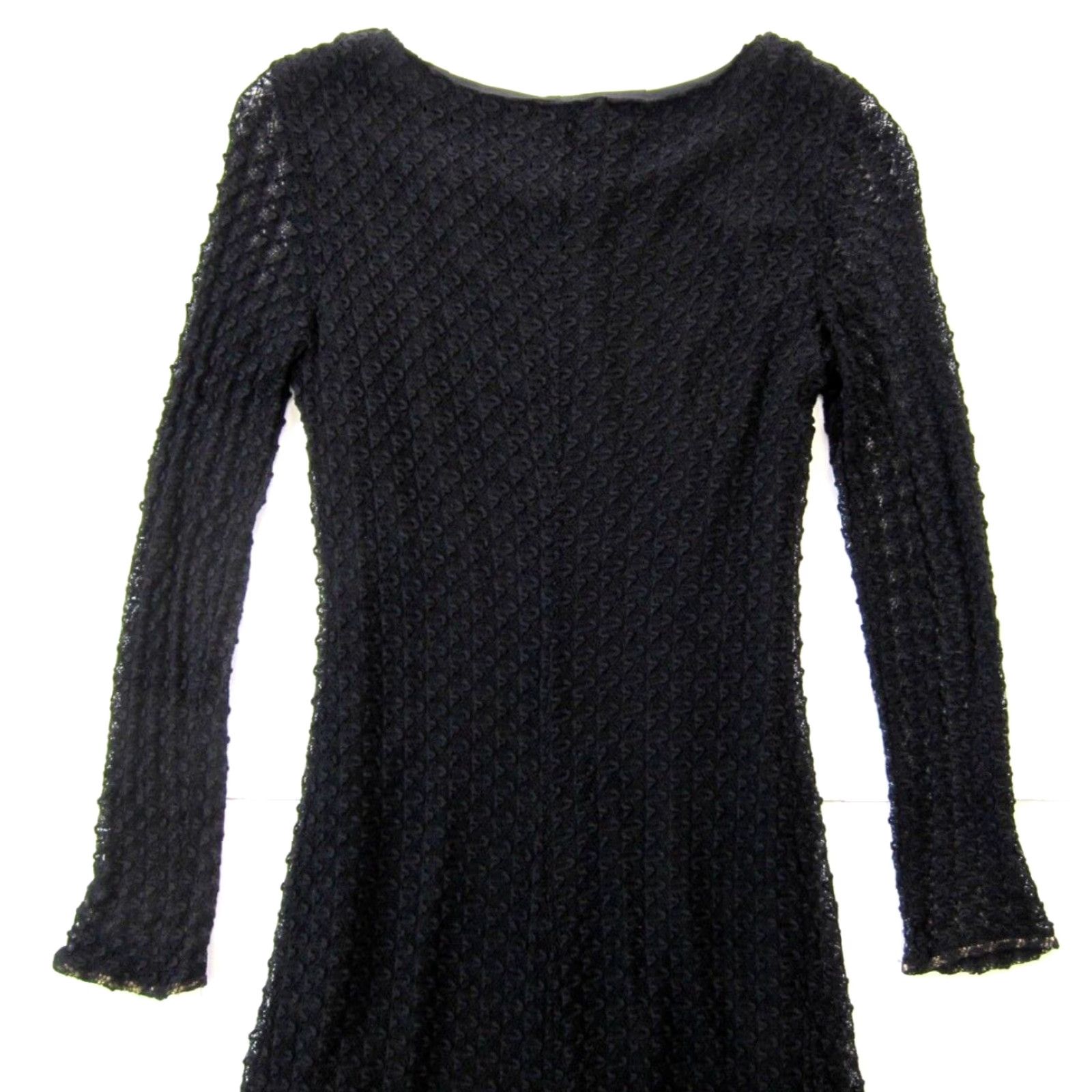 Vintage VINTAGE Hampton Nites Black Stretch Long Sleeve Lined Tunic Dress 8-10 Dress Kn 32" bust 30" waist 36" hip Womens Size L / US 10 / IT 46 - 5 Thumbnail