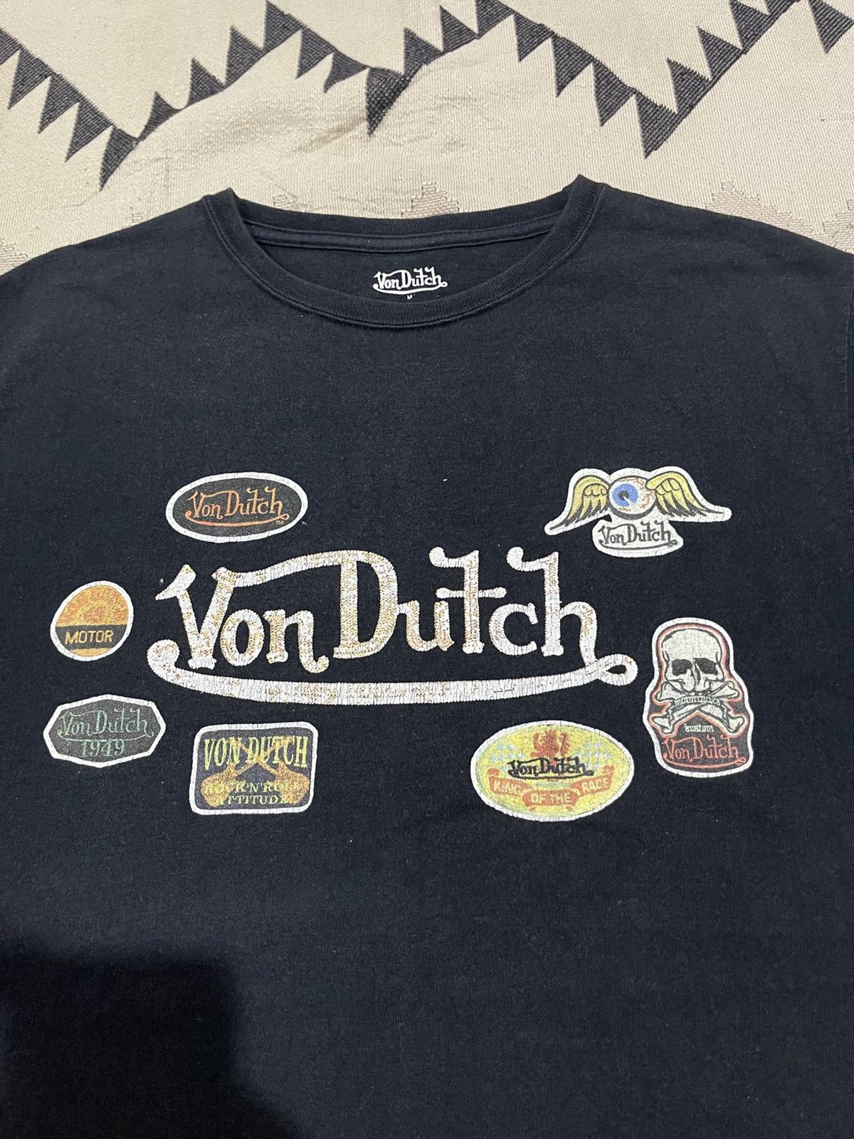 Von Dutch 2000s VON DUTCH ALL LOGO PRINTED TSHIRT Size US M / EU 48-50 / 2 - 6 Thumbnail