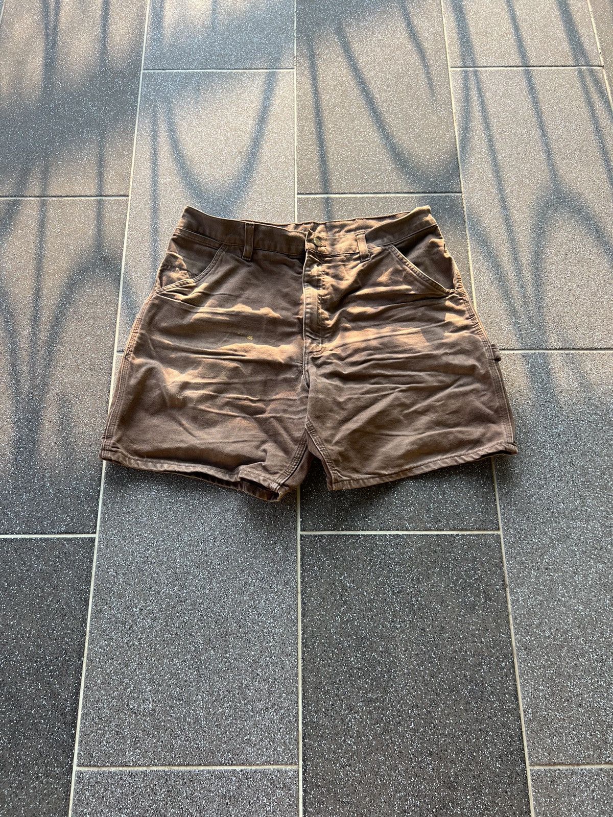 Carhartt × Vintage Carhartt Shorts Carpenter cargo Work Shorts Y2K Size US 36 / EU 52 - 5 Thumbnail