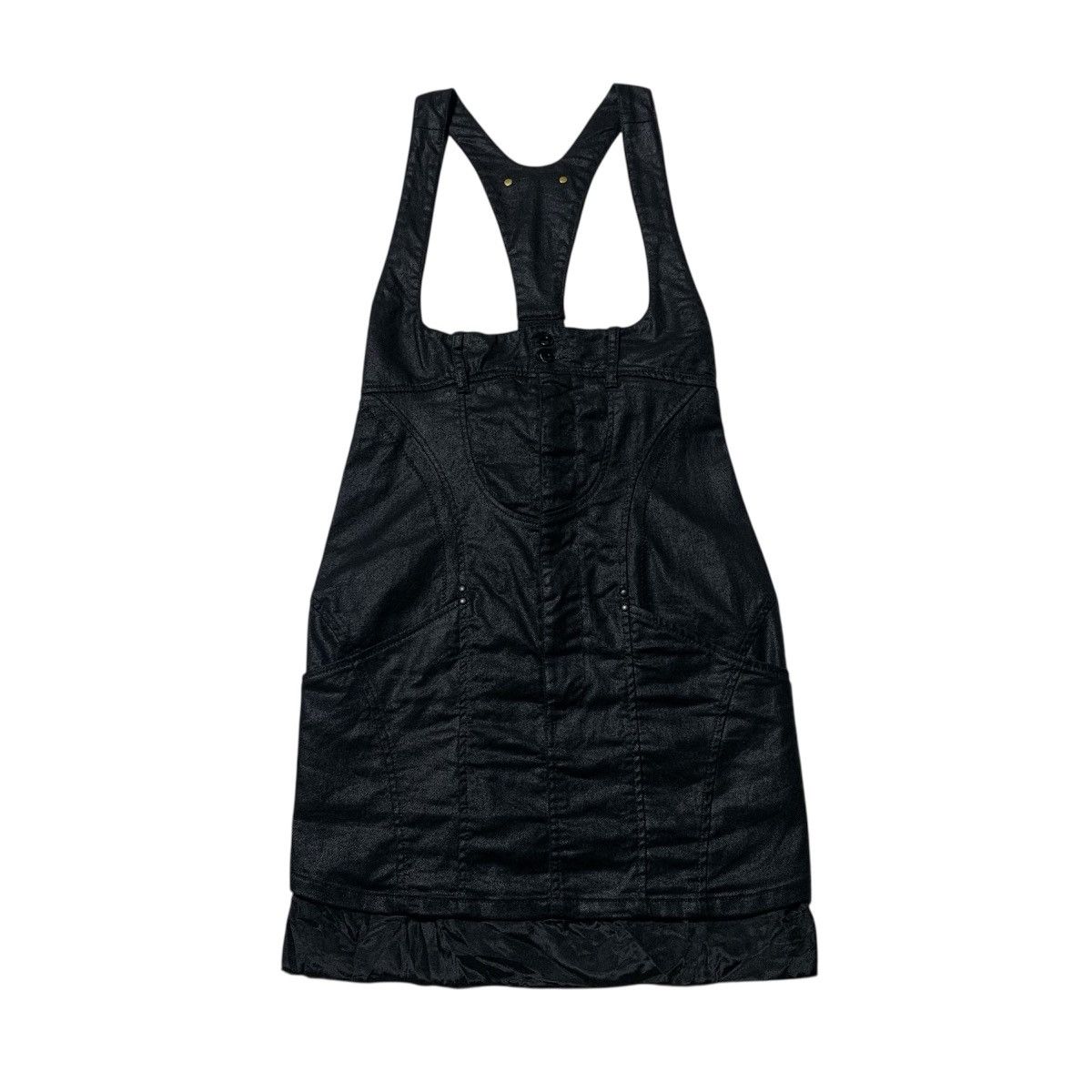 Diesel 2000s Rare Diesel Overall Short Skirt Punk Gothic Style Size US 26 / EU 42 - 2 Thumbnail