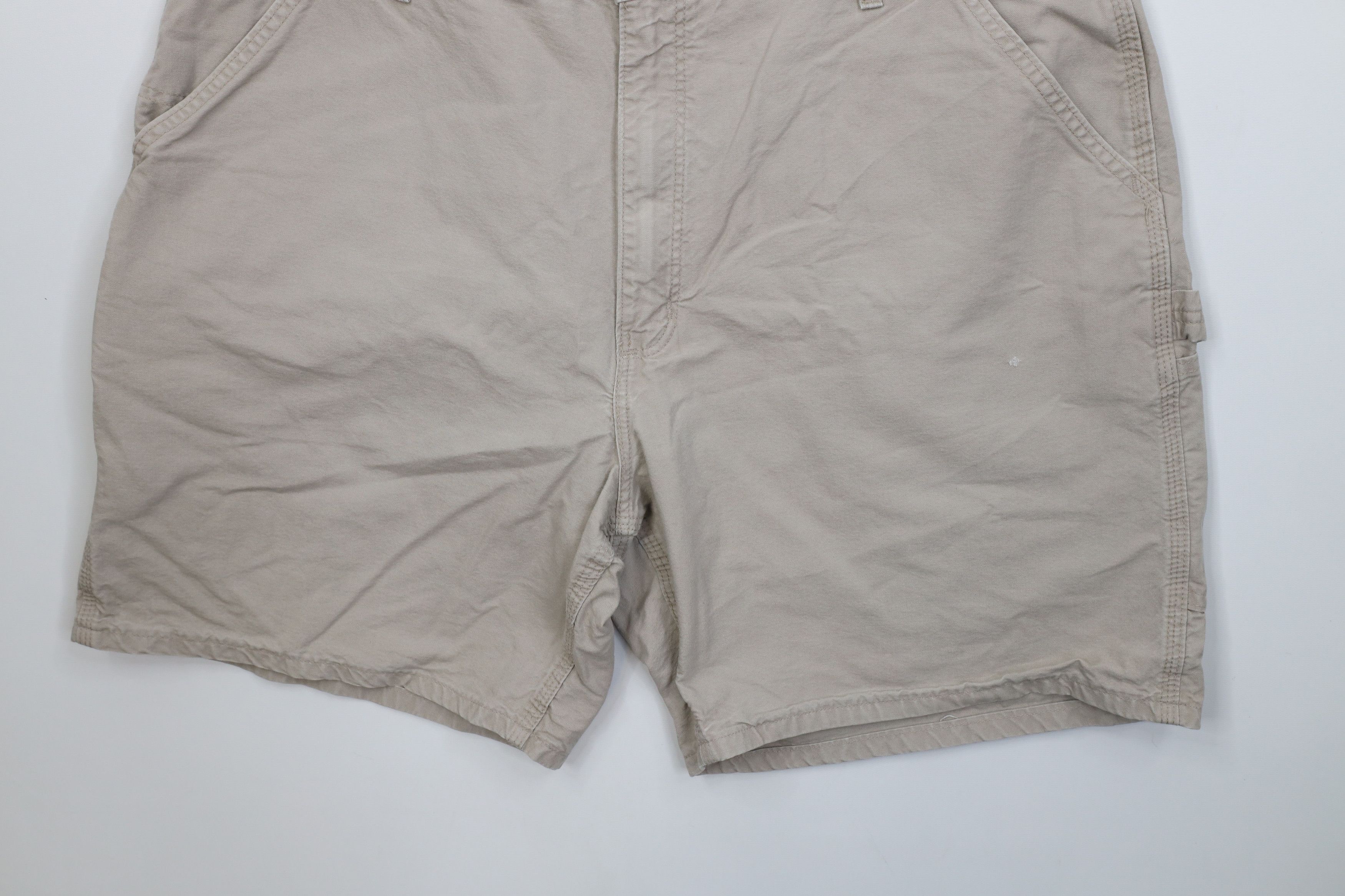 Carhartt Vintage Y2K Carhartt Canvas Dungaree Shorts Tan Beige Size US 40 / EU 56 - 4 Thumbnail